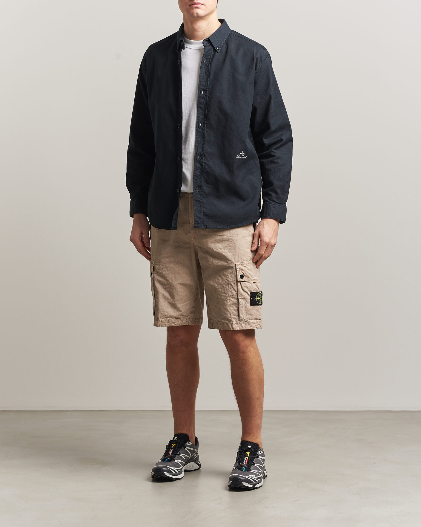 Homme | Shorts | Stone Island | Brushed Cotton Canvas Cargo Shorts Desert