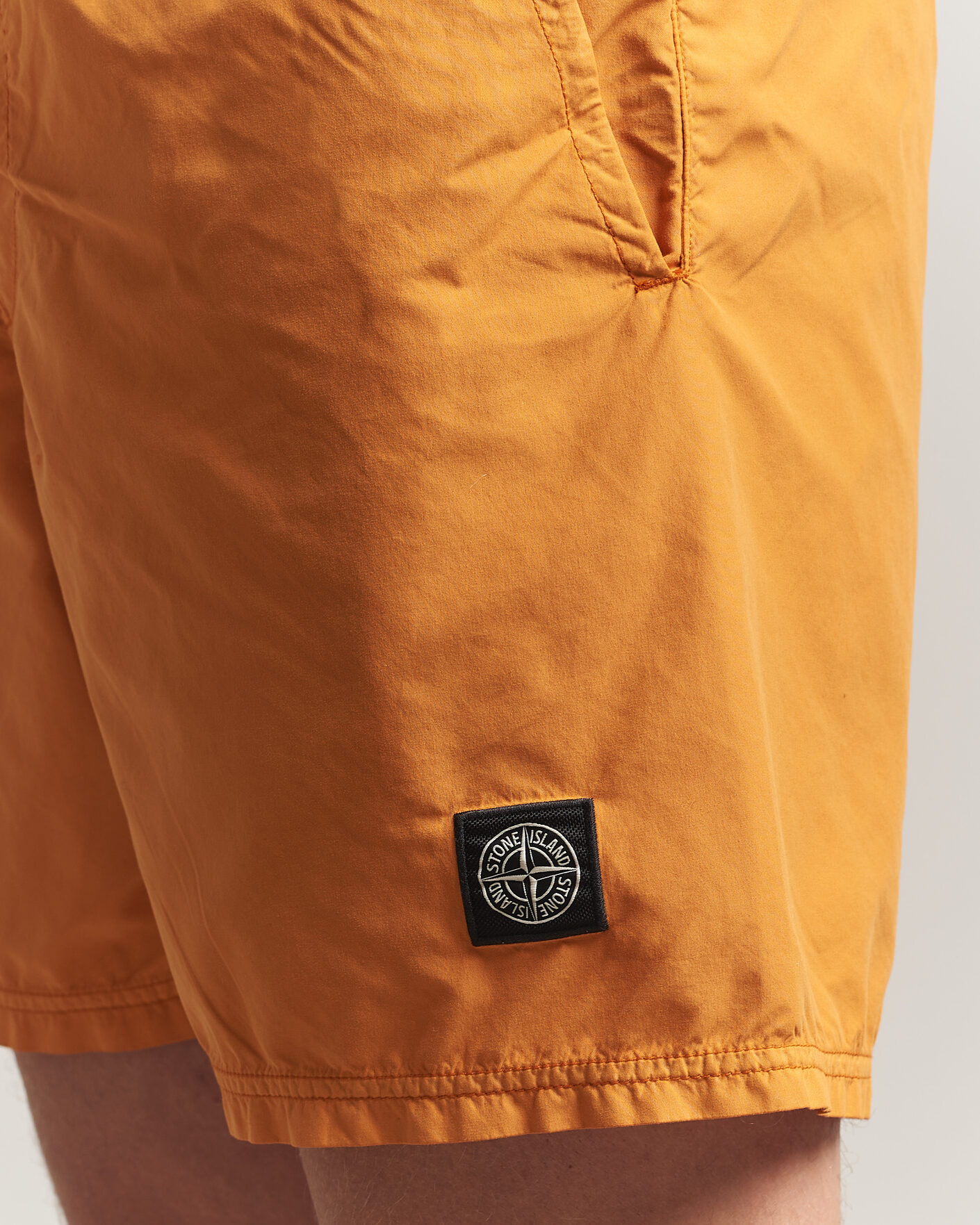 Homme | Maillots De Bain | Stone Island | Brushed Nylon Swimshorts Tangerine