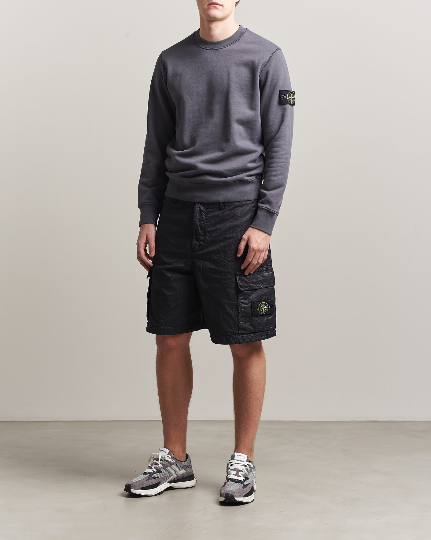 Homme | Shorts | Stone Island | Nylon Panama Cargo Shorts Black