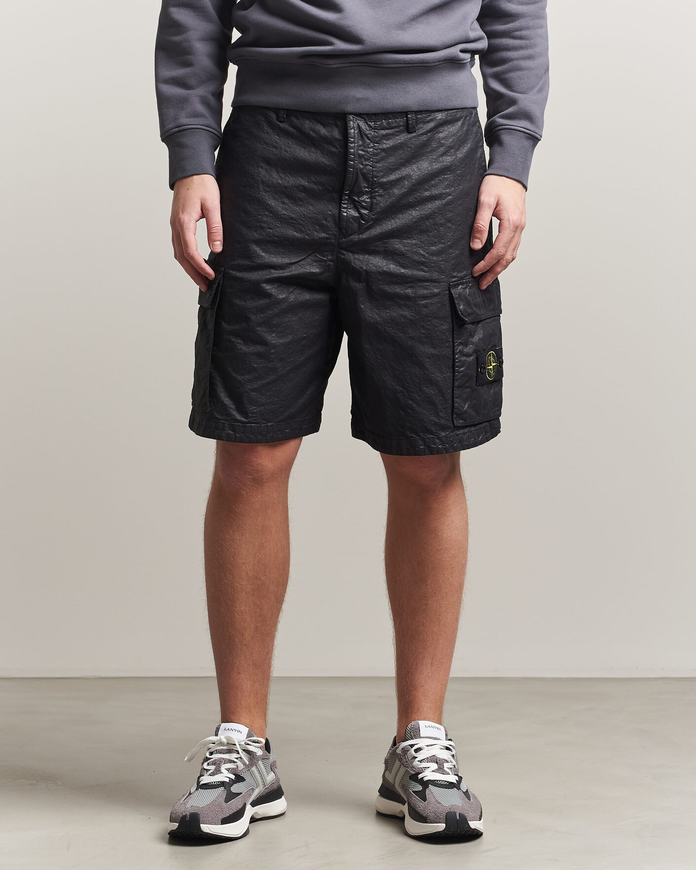Homme | Shorts | Stone Island | Nylon Panama Cargo Shorts Black