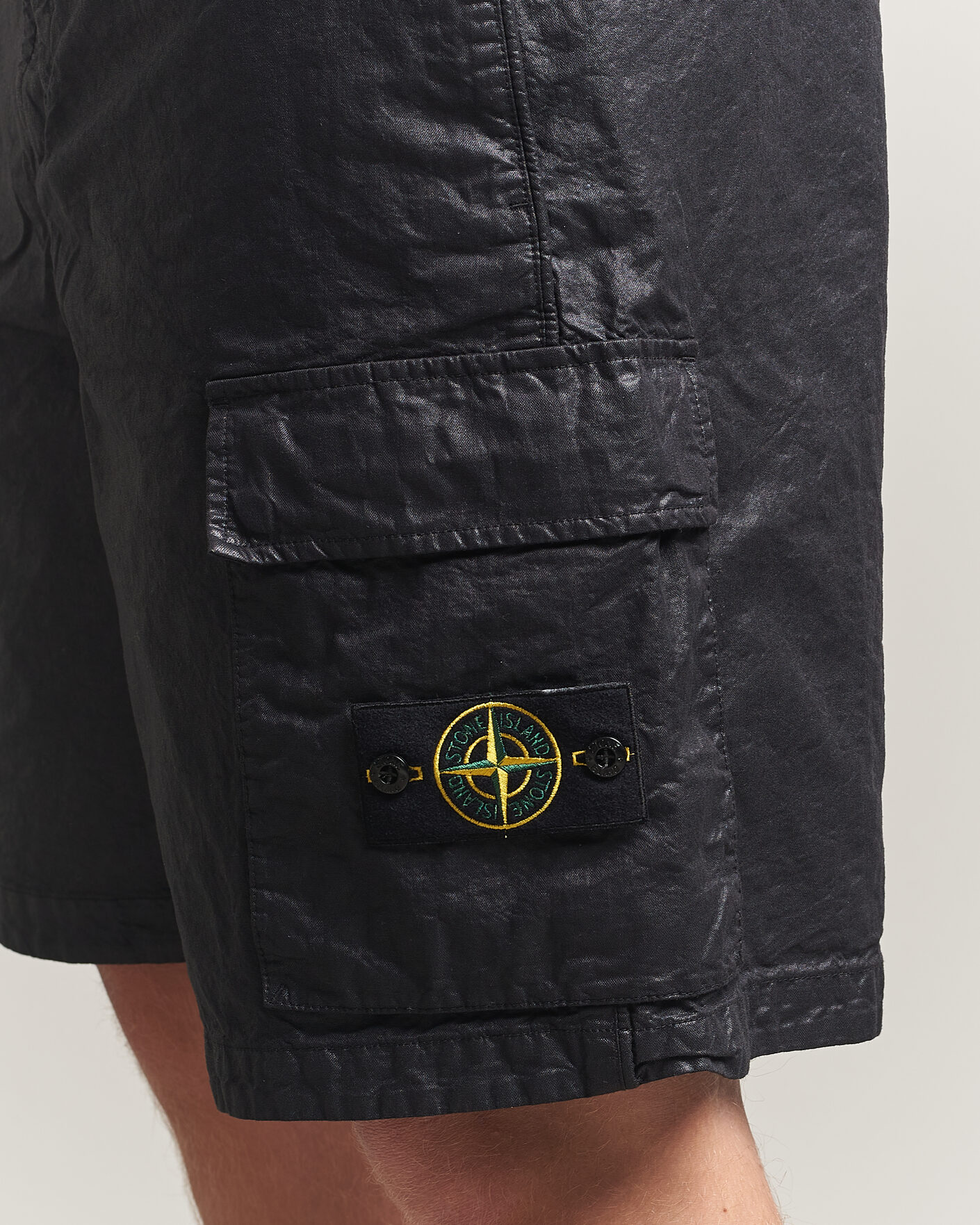 Homme | Shorts | Stone Island | Nylon Panama Cargo Shorts Black
