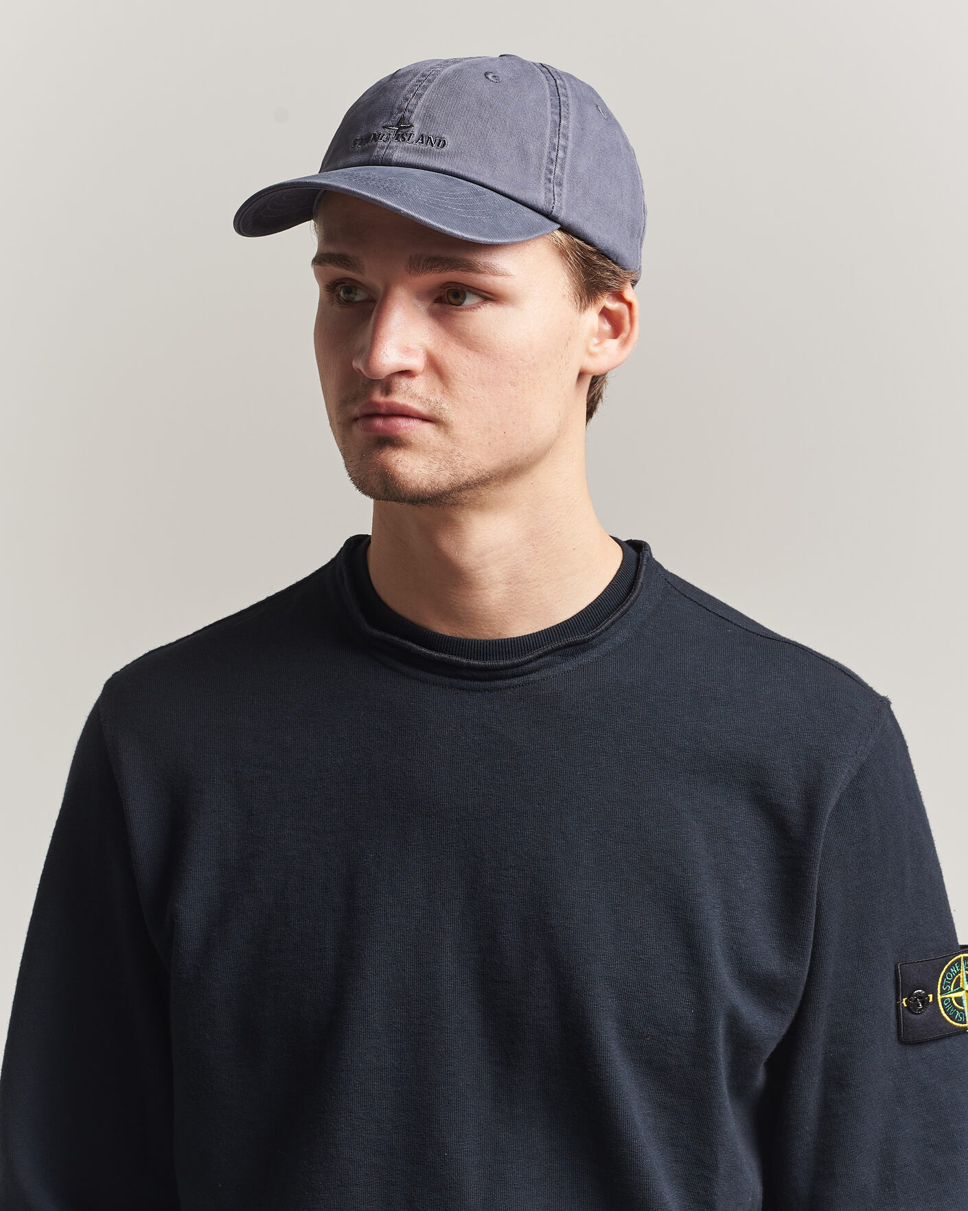 Homme | Bobs Et Casquettes | Stone Island | Cotton Gabardine Cap Blue/Grey