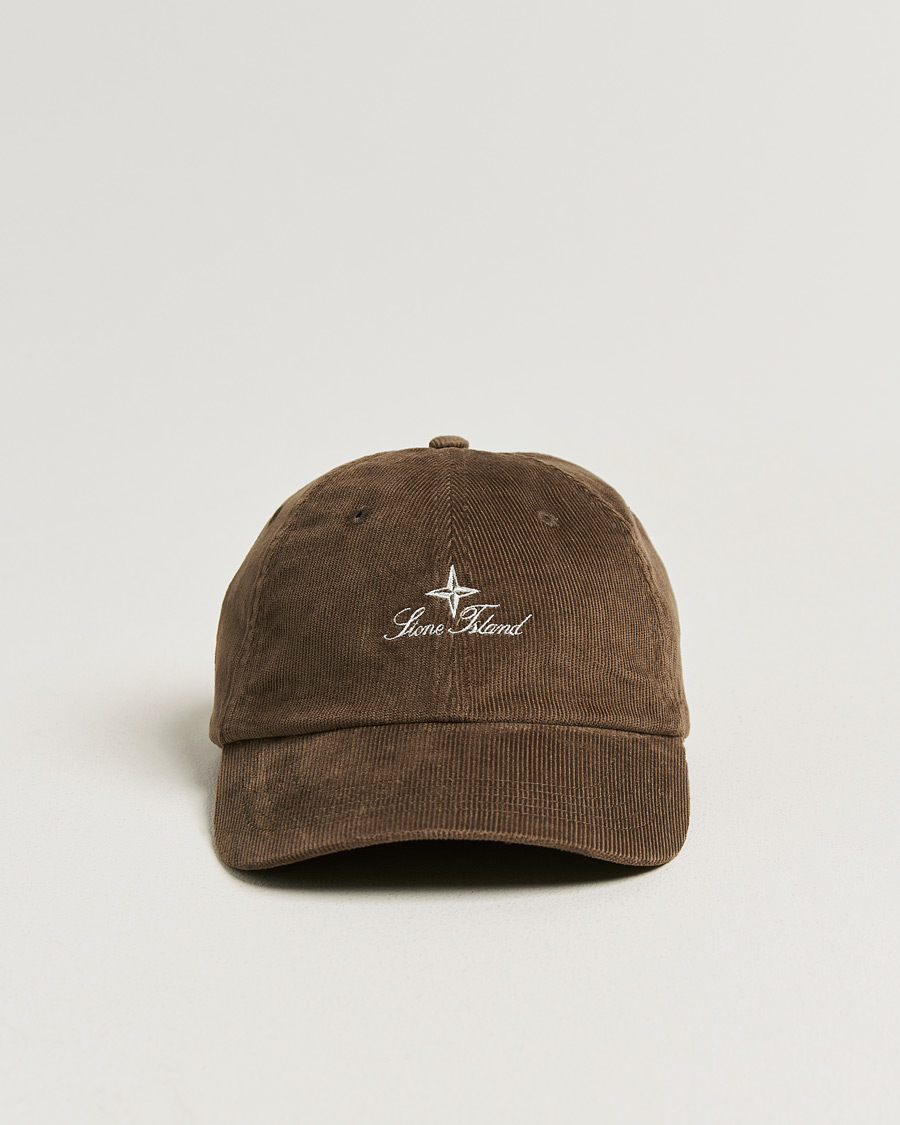 Homme | Bobs Et Casquettes | Stone Island | Micro Cord Cotton Cap Umber