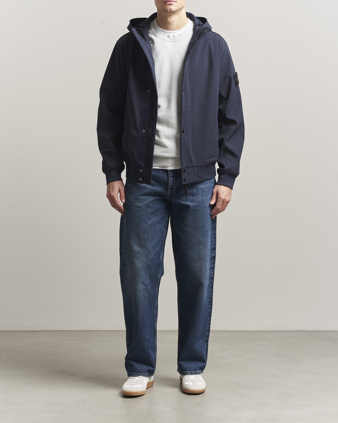 Homme | Manteaux Et Vestes | Stone Island | Soft Shell Hooded Jacket Navy