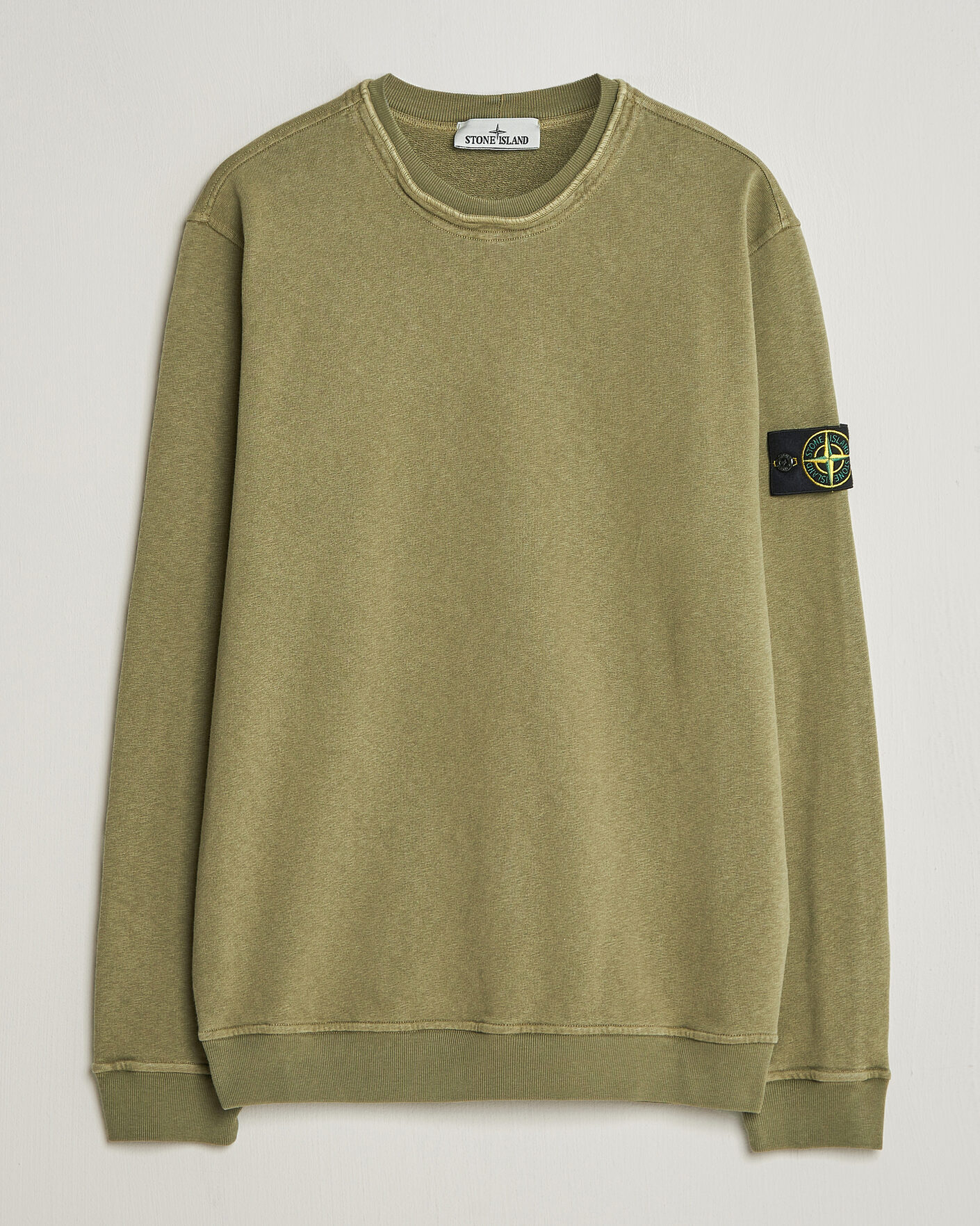 Homme | Pulls Et Tricots | Stone Island | Old Dyed Cotton Sweatshirt Military Green