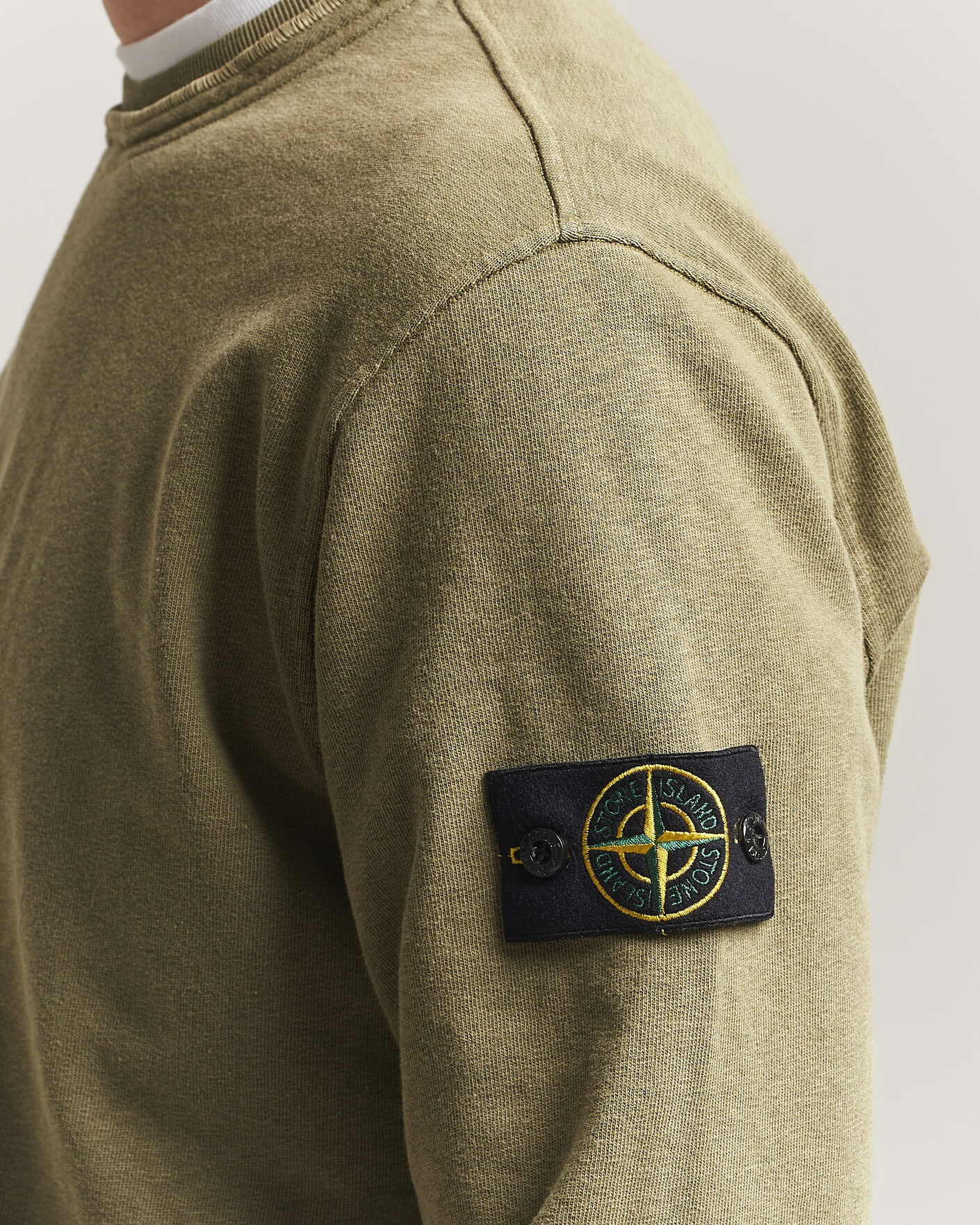 Homme | Pulls Et Tricots | Stone Island | Old Dyed Cotton Sweatshirt Military Green