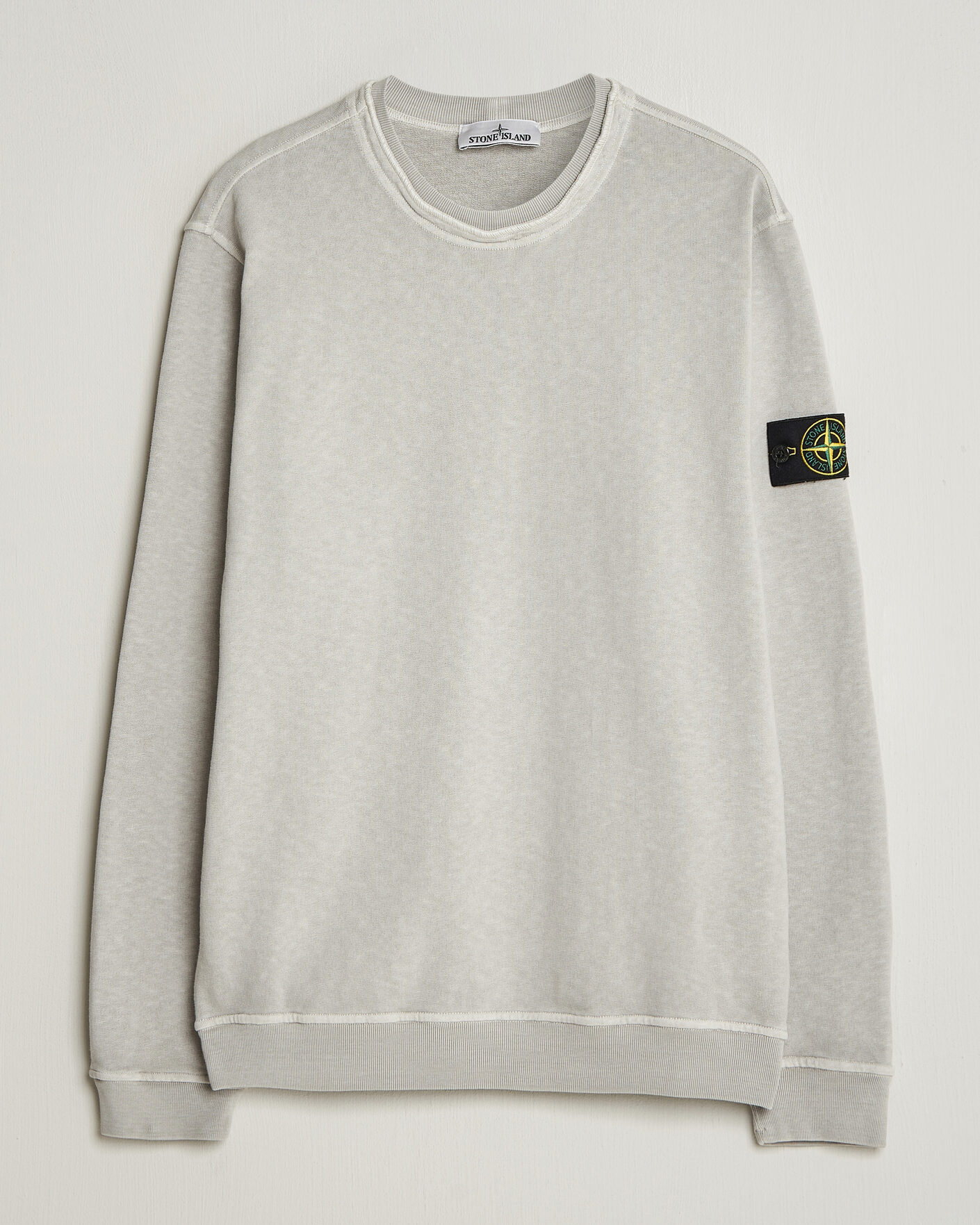 Homme | Pulls Et Tricots | Stone Island | Old Dyed Cotton Sweatshirt Pearl Grey