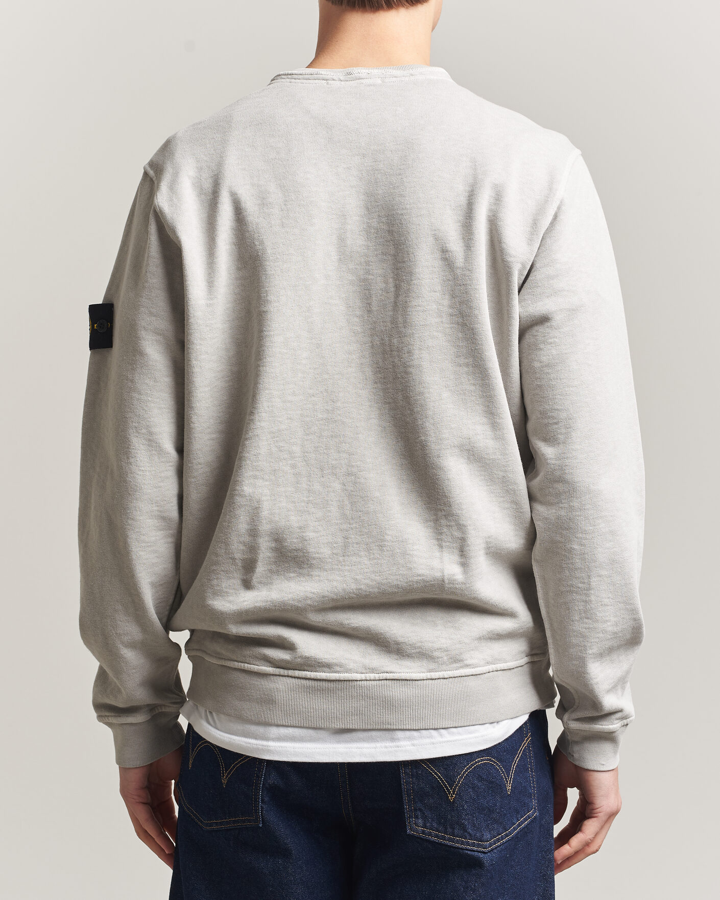 Homme | Pulls Et Tricots | Stone Island | Old Dyed Cotton Sweatshirt Pearl Grey