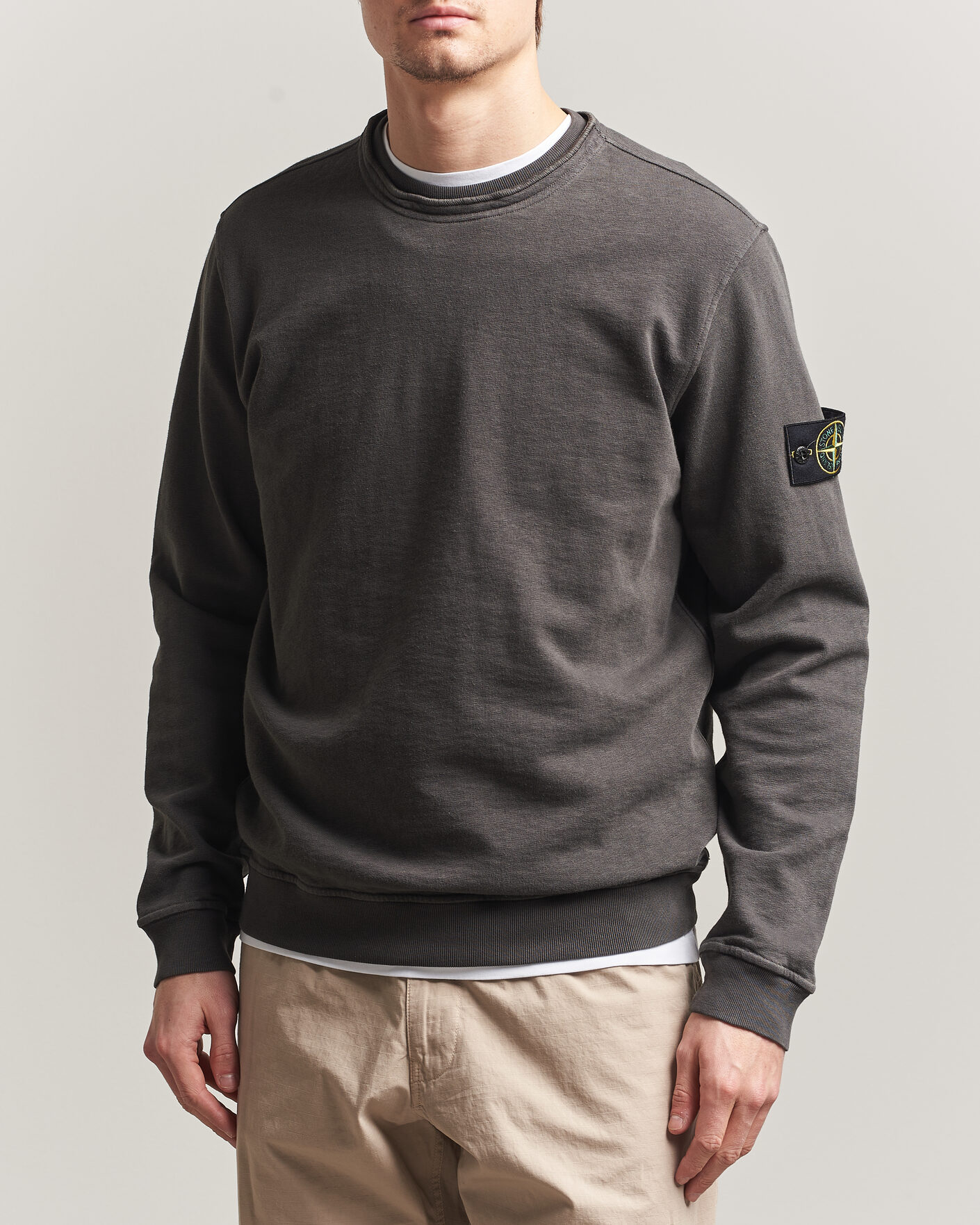 Homme | Pulls Et Tricots | Stone Island | Old Dyed Cotton Sweatshirt Charcoal