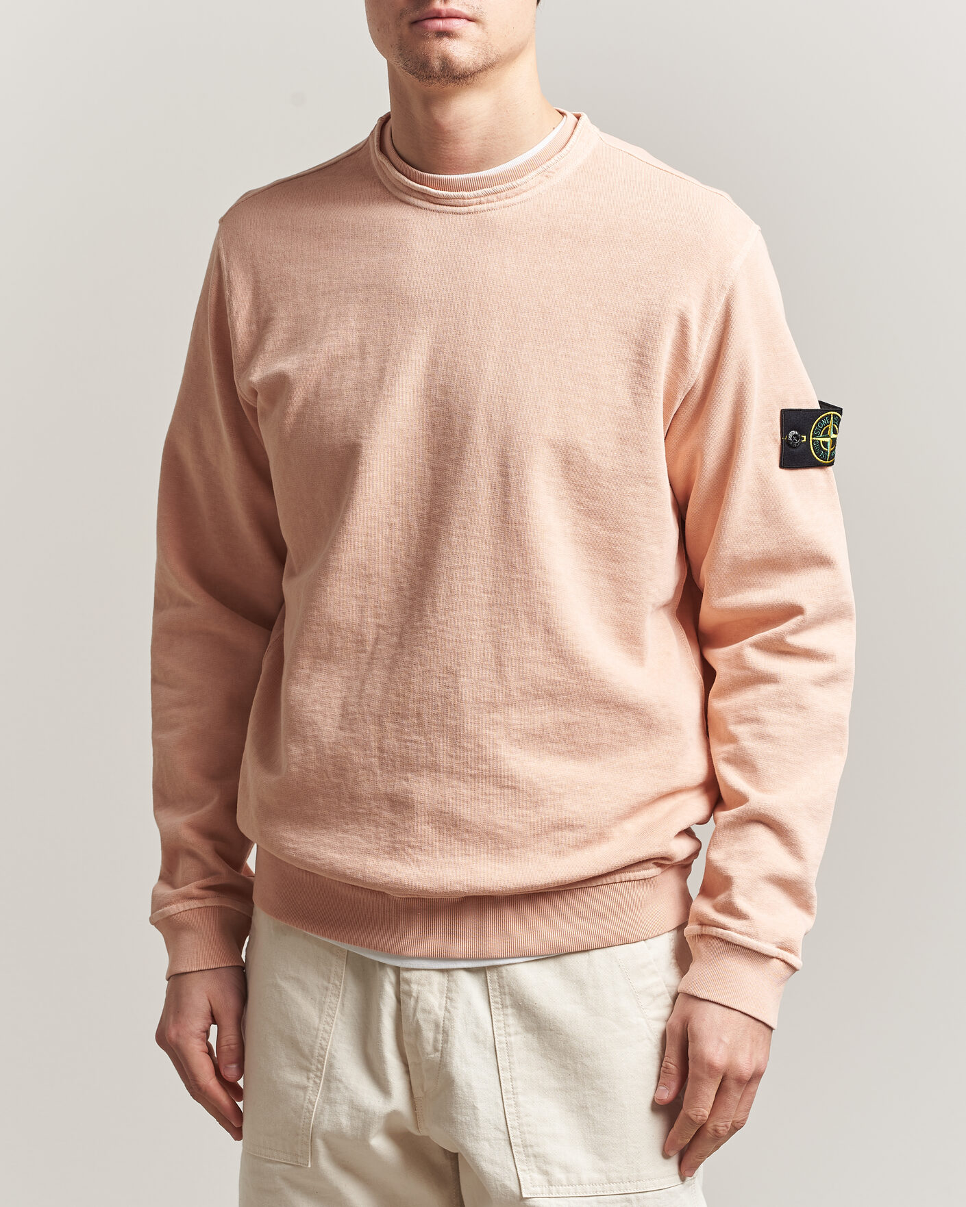 Homme | Pulls Et Tricots | Stone Island | Old Dyed Cotton Sweatshirt Plaster Pink