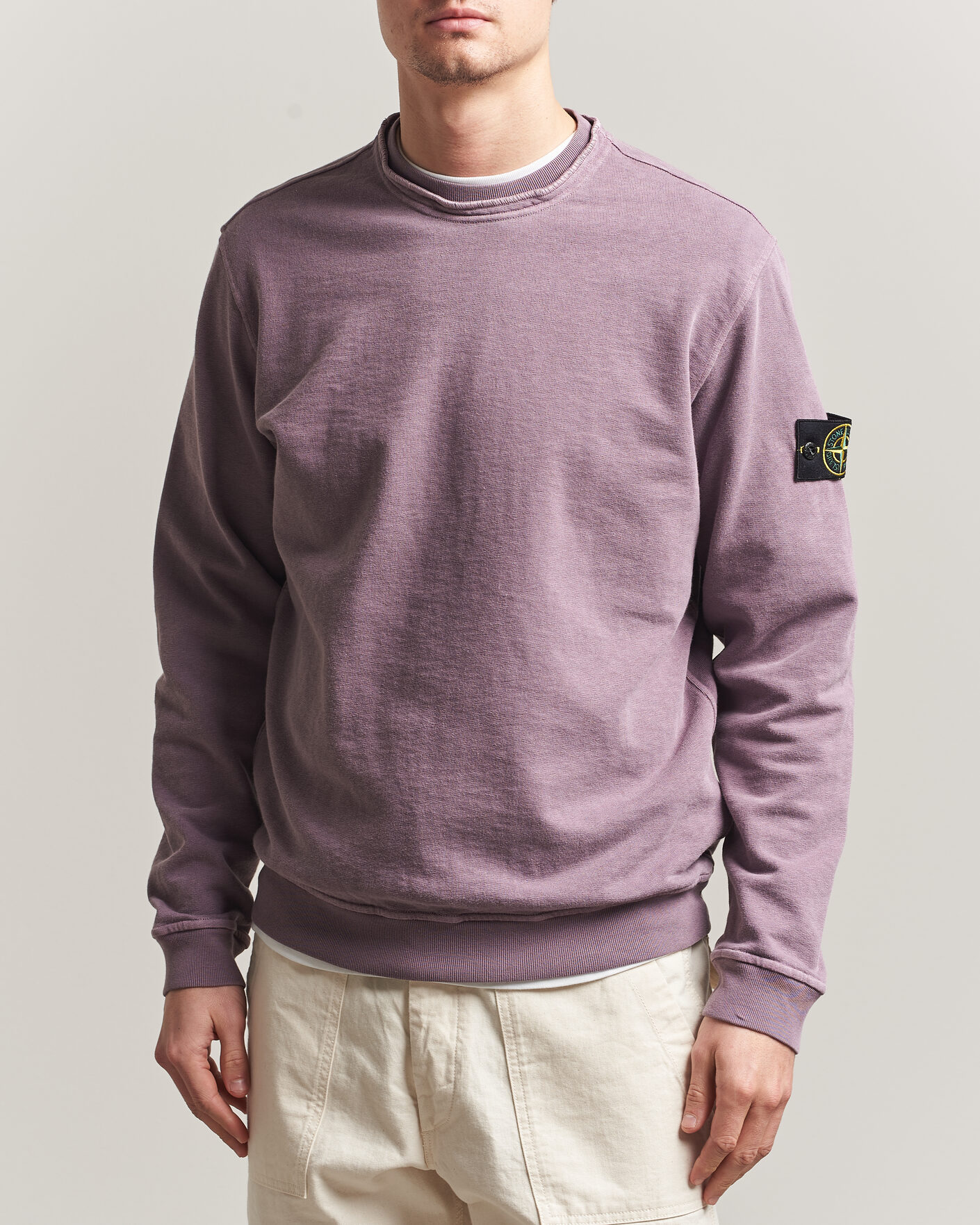 Homme | Pulls Et Tricots | Stone Island | Old Dyed Cotton Sweatshirt Purple Grey