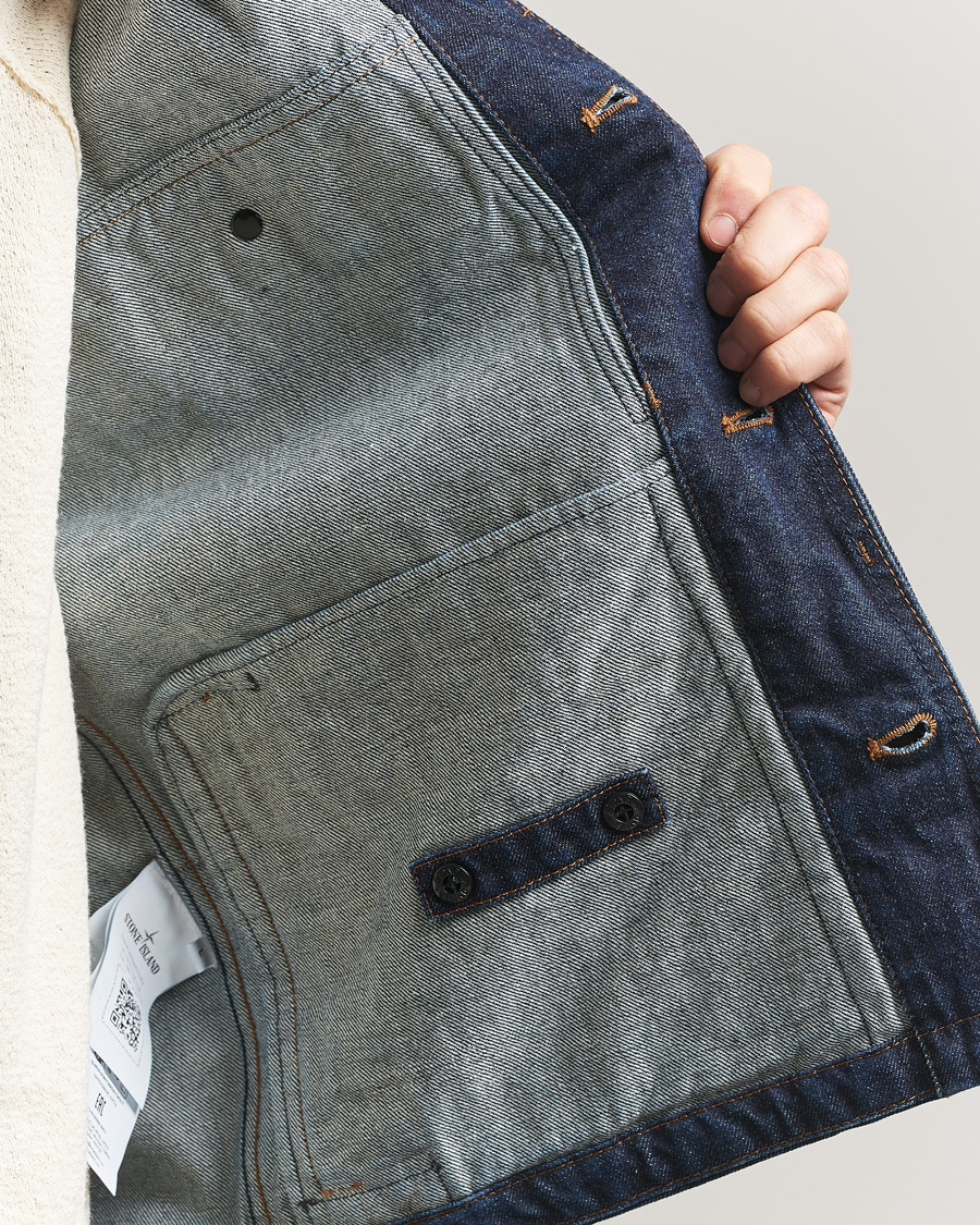 Homme | Manteaux Et Vestes | Stone Island | Denim Jacket Blue Rinse