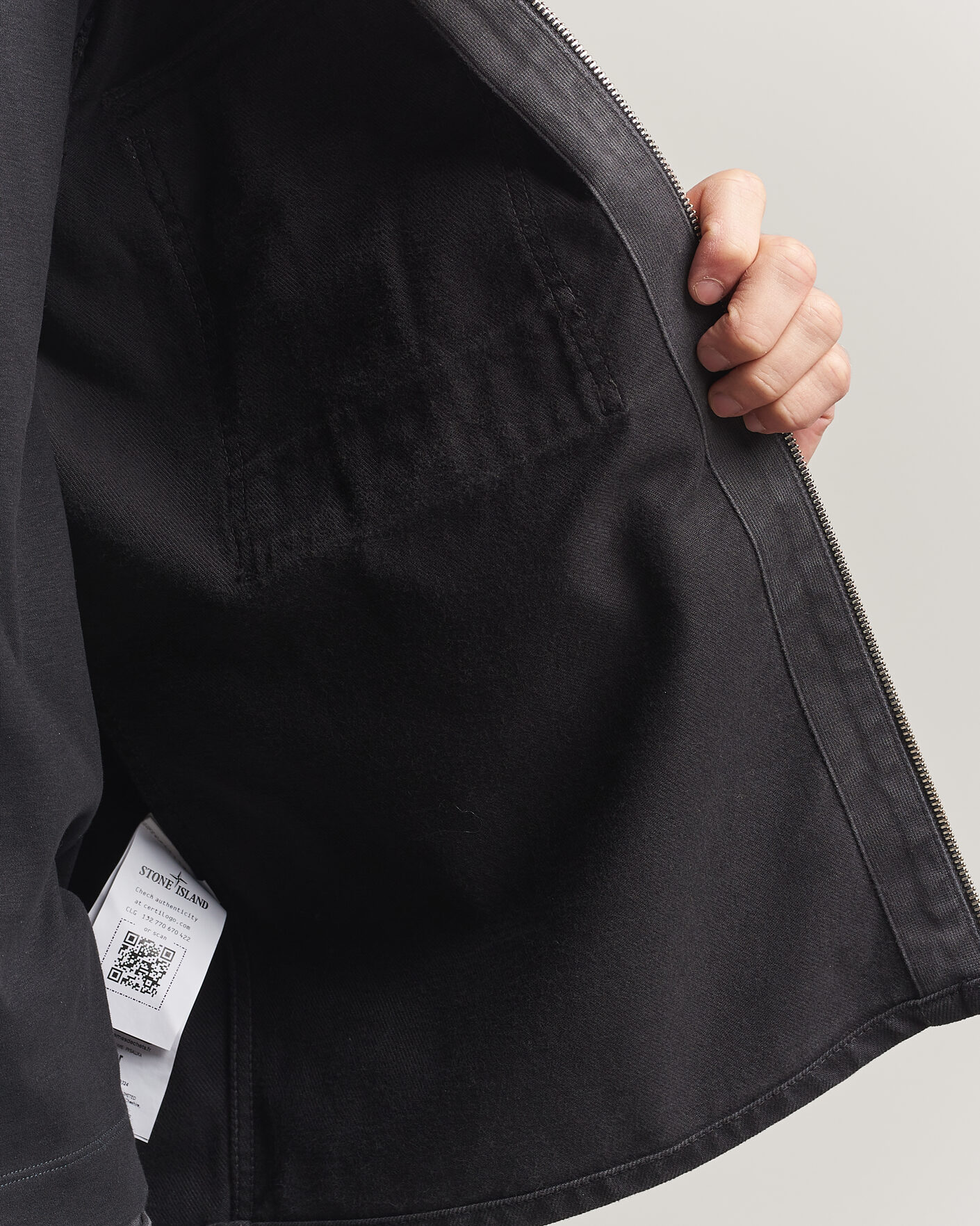 Homme | Manteaux Et Vestes | Stone Island | Denim Zip Overshirt Black