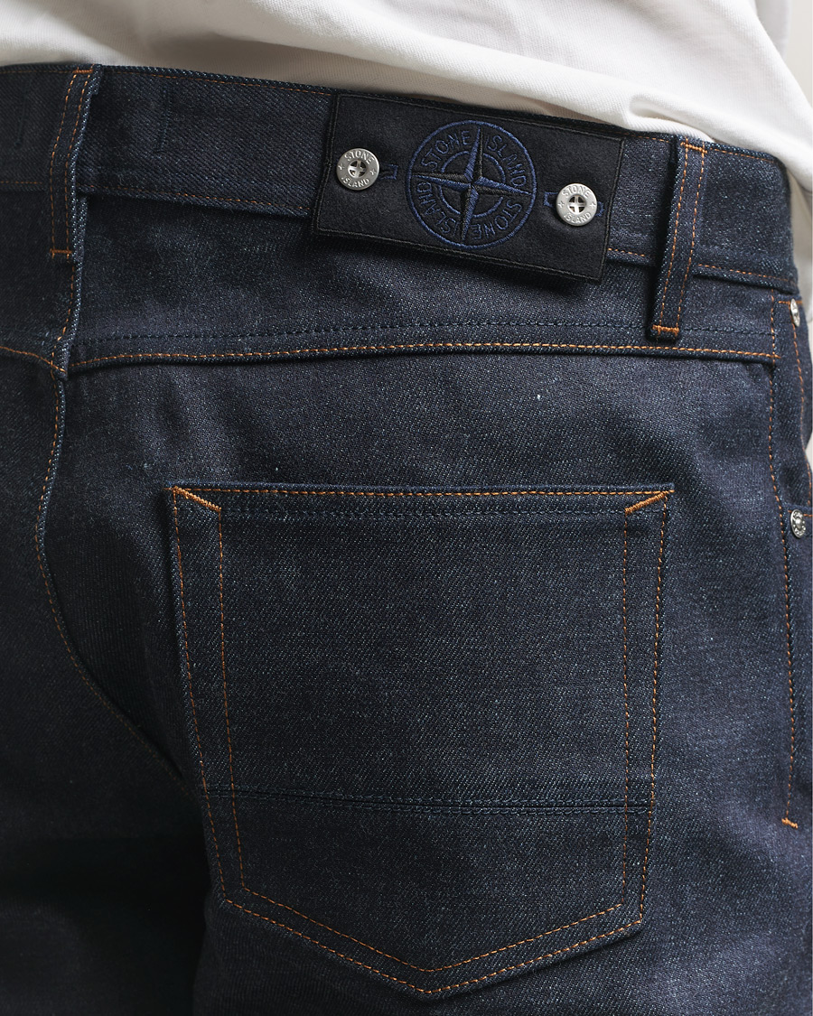 Homme | Jeans | Stone Island | Straight Fit Raw Denim Jeans Blue