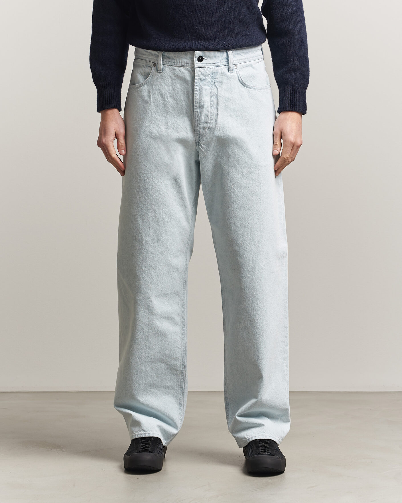 Homme | Jeans | Stone Island | Loose Fit Denim Jeans Blue Extra Bleach