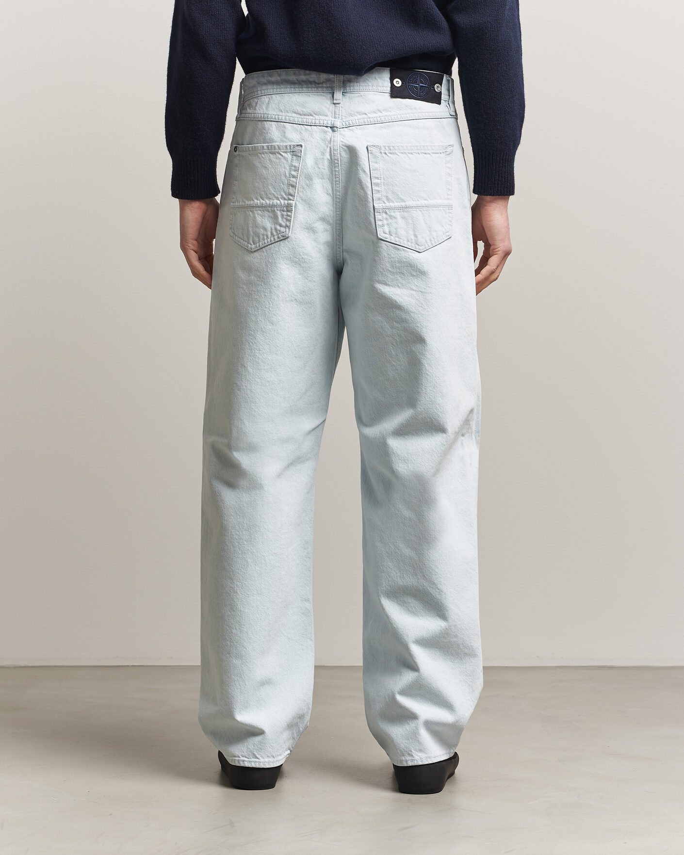 Homme | Jeans | Stone Island | Loose Fit Denim Jeans Blue Extra Bleach