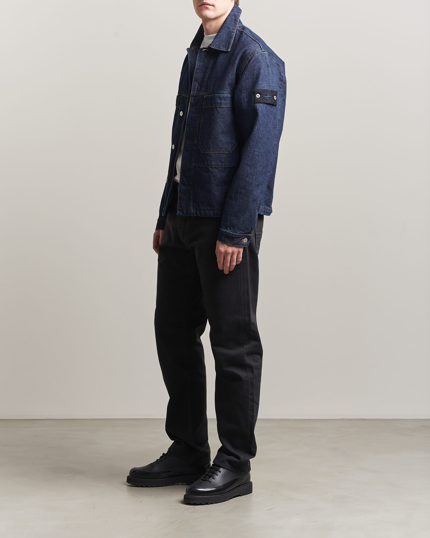 Homme | Pantalons | Stone Island | Straight Fit Denim Jeans Black