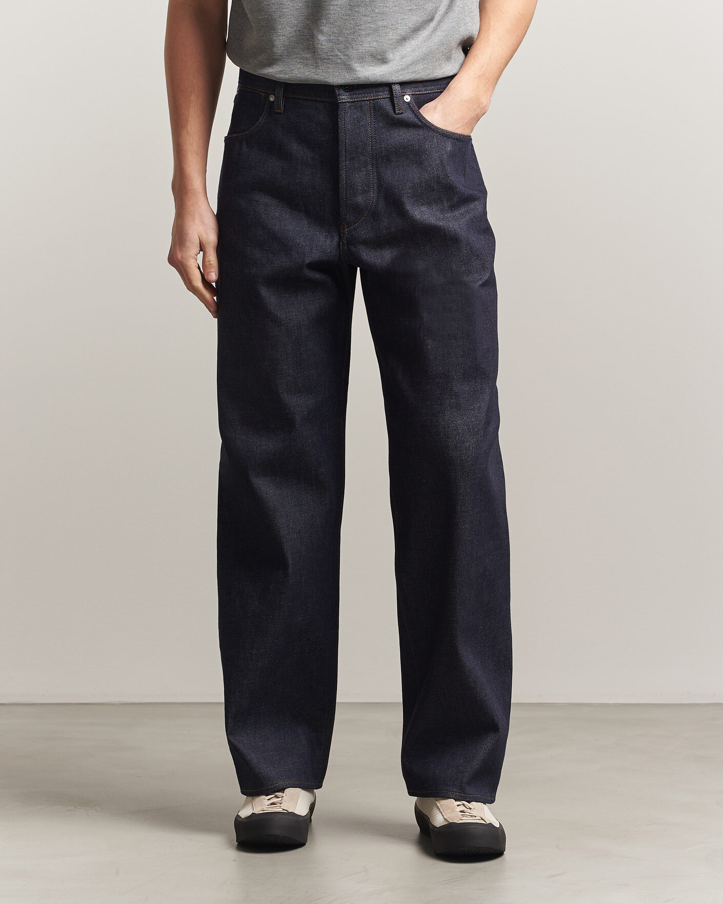 Homme | Jeans | Stone Island | Loose Fit Denim Jeans Blue Raw