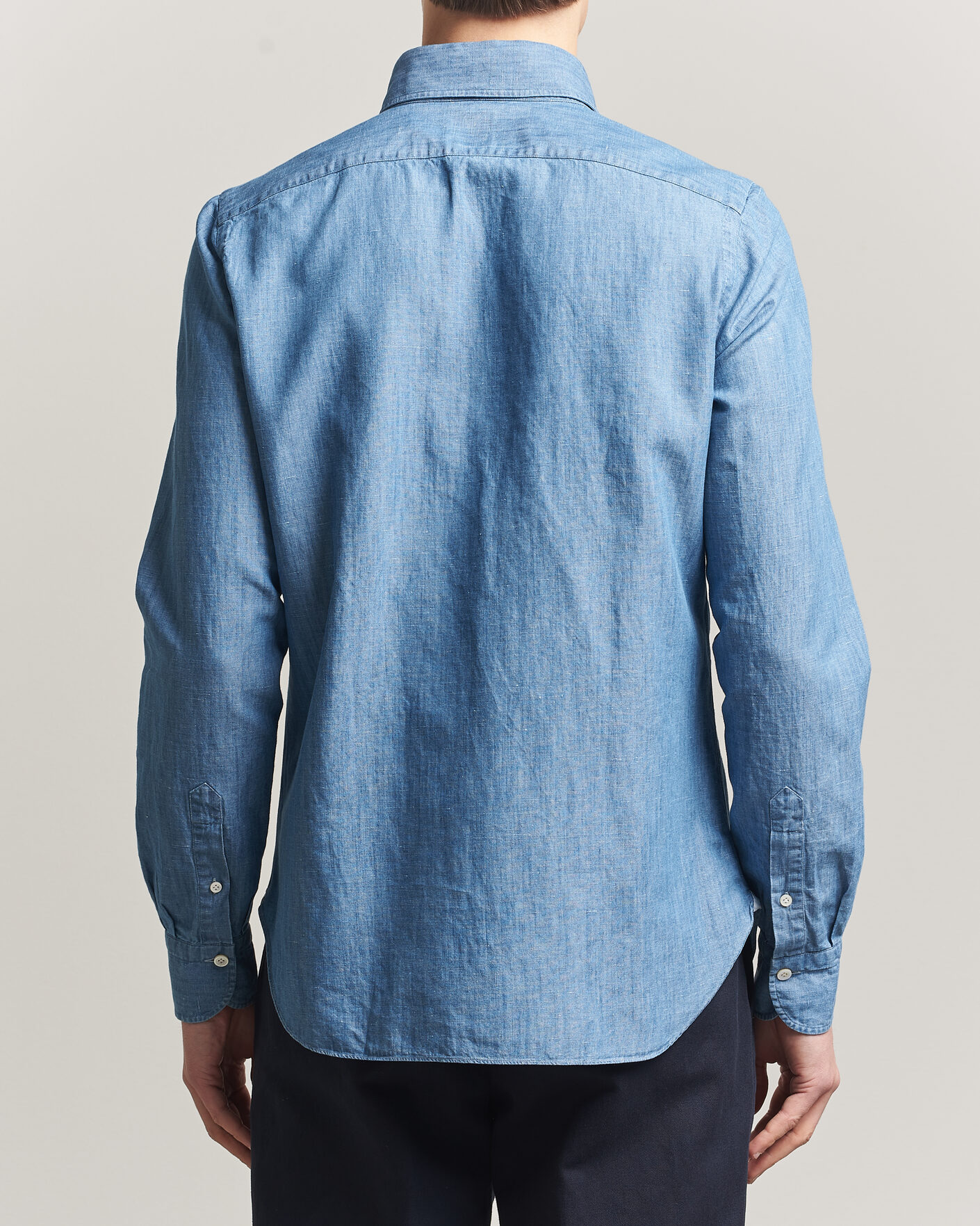 Homme | Chemises | Finamore Napoli | Double Pocket Overshirt Light Blue