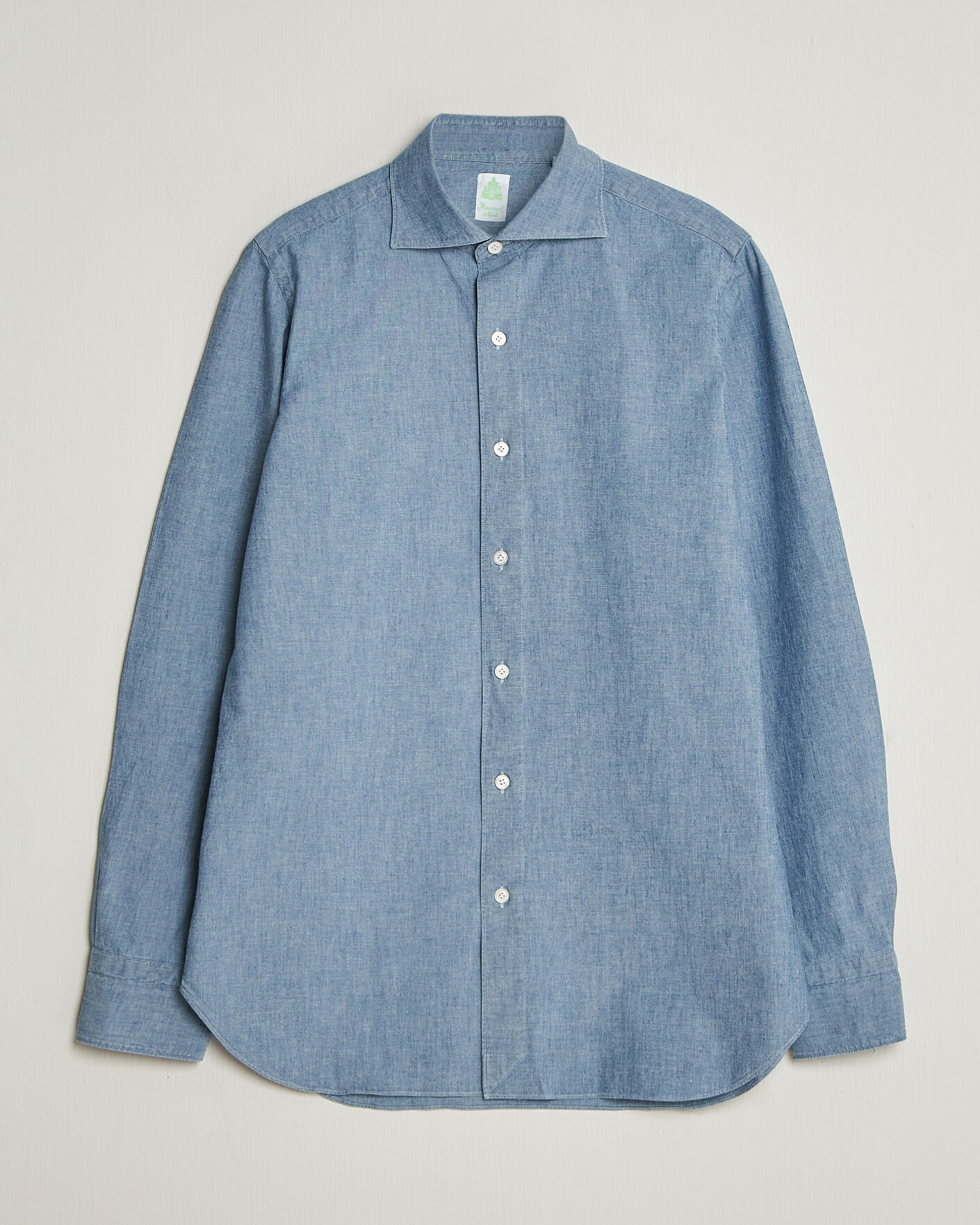 Homme | Chemises | Finamore Napoli | Gaeta Chambray Shirt Light Blue