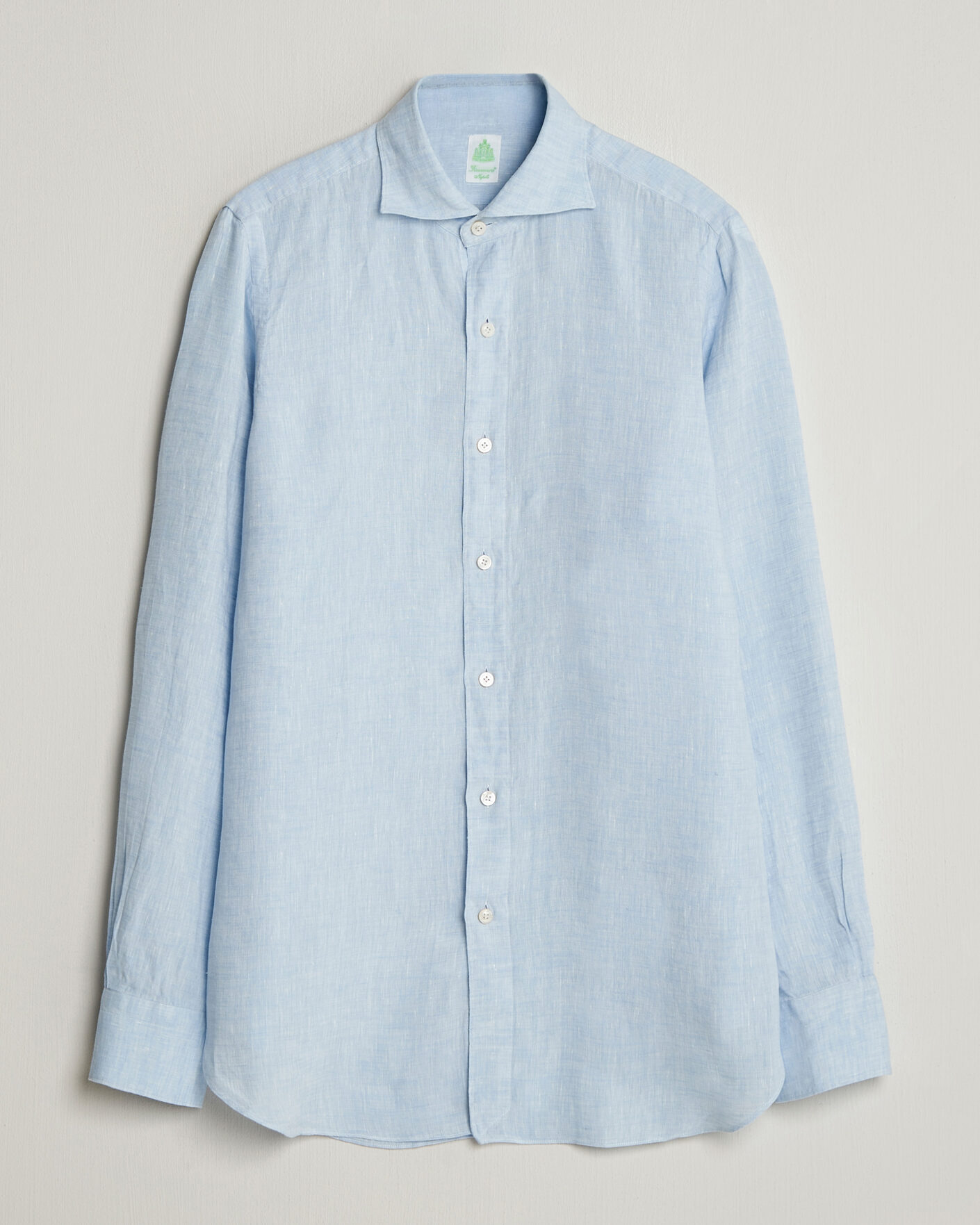 Homme | Chemises | Finamore Napoli | Gaeta Linen Shirt Light Blue