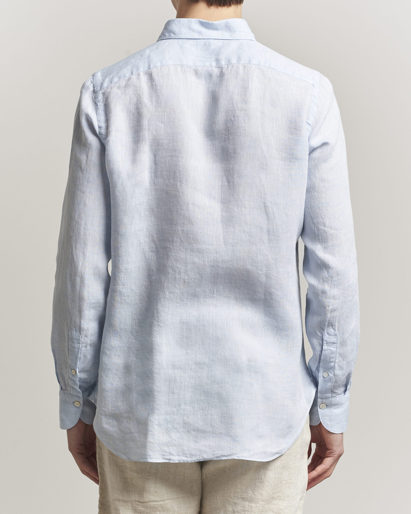 Homme | Chemises | Finamore Napoli | Gaeta Linen Shirt Light Blue