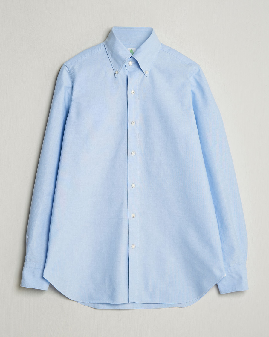 Homme | Chemises | Finamore Napoli | Gaeta Oxford Button Down Shirt Light Blue