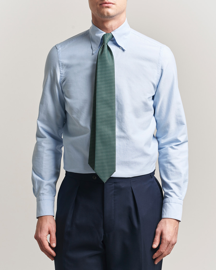 Homme | Chemises | Finamore Napoli | Gaeta Oxford Button Down Shirt Light Blue