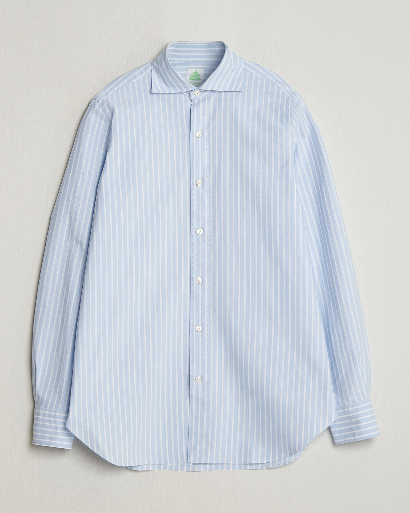 Homme | Chemises | Finamore Napoli | Gaeta Pinpoint Oxford Shirt Light Blue Stripe