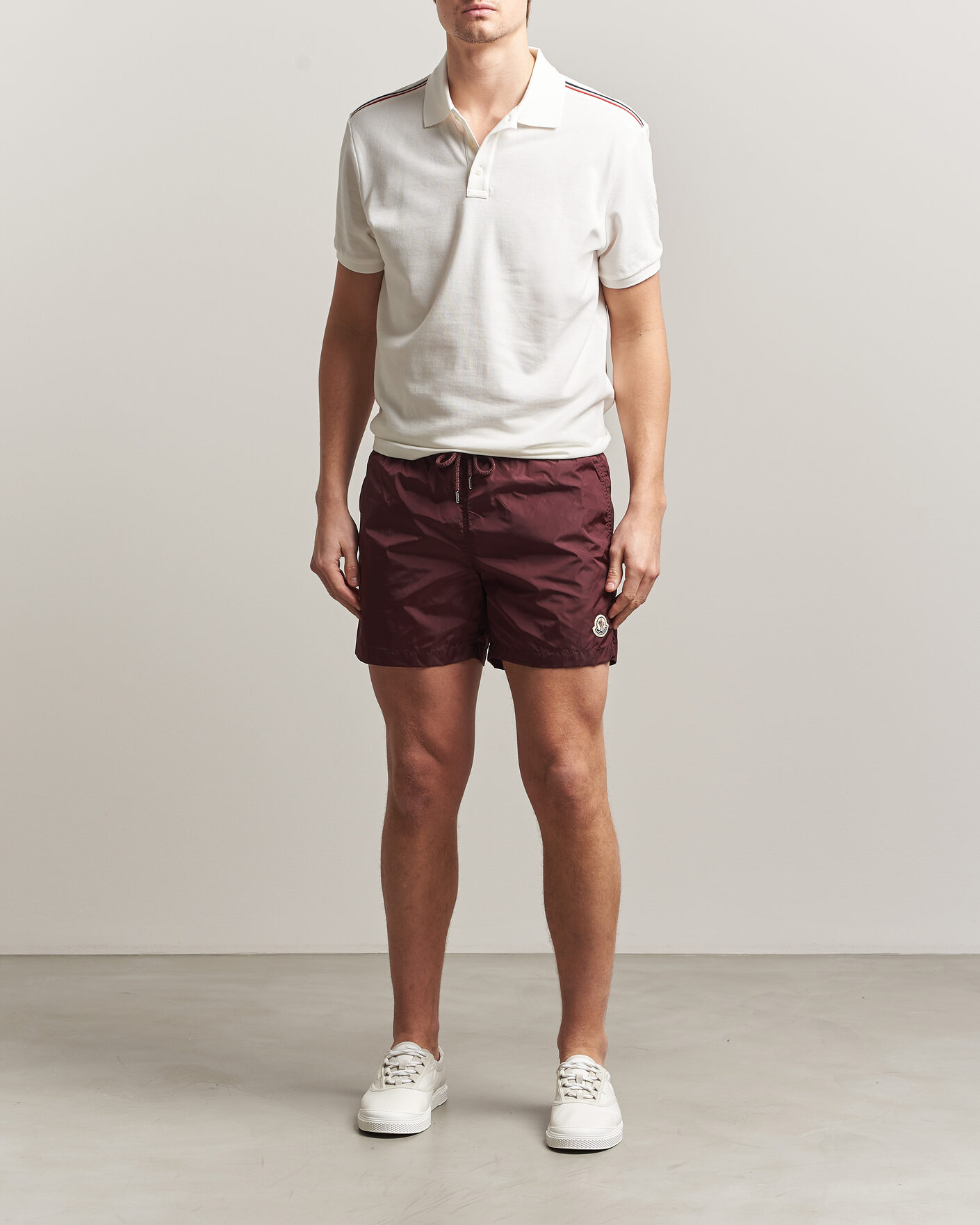 Homme | Maillots De Bain | Moncler | Nylon Swim Shorts Burgundy