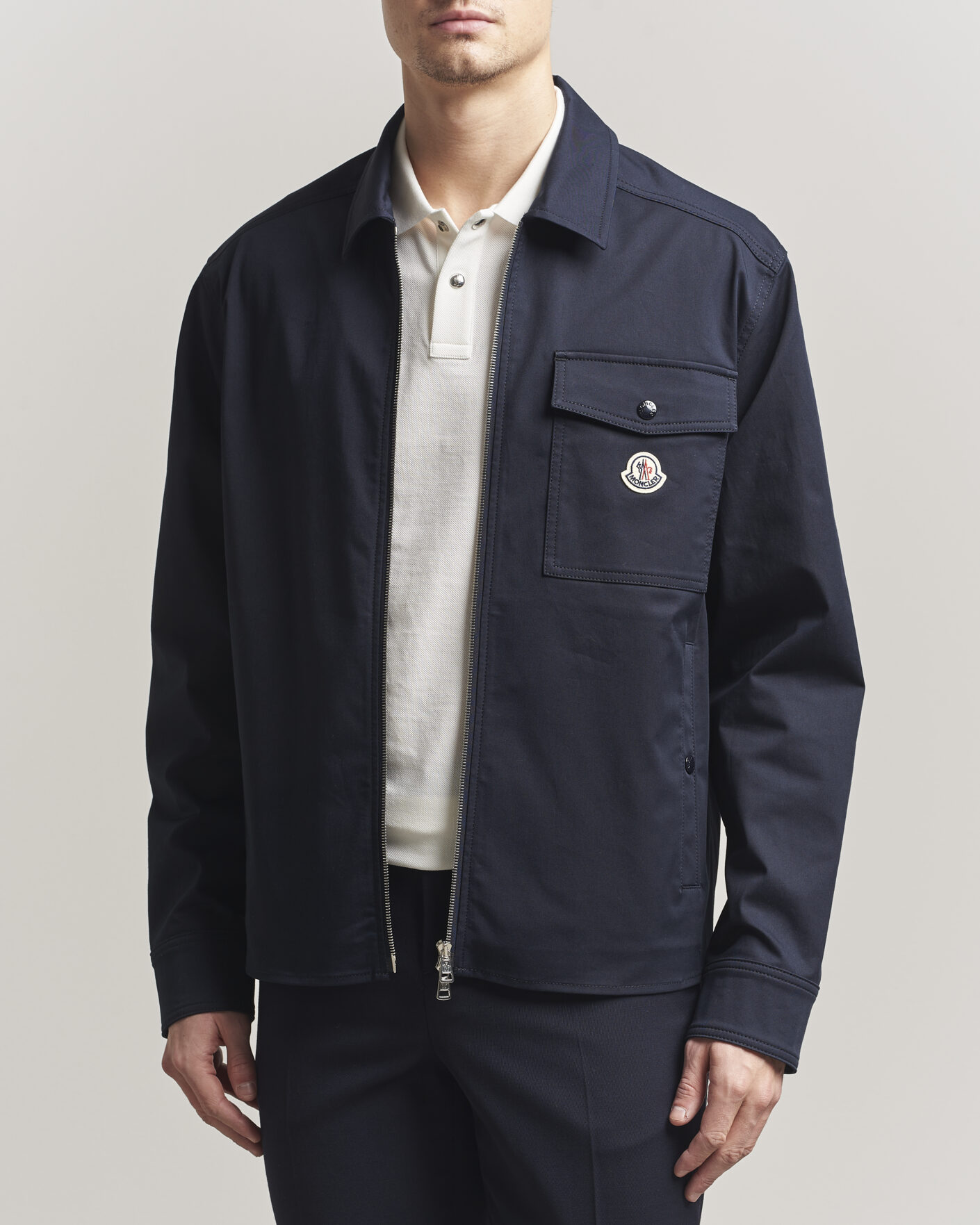 Homme | Chemises | Moncler | Zip Overshirt Navy