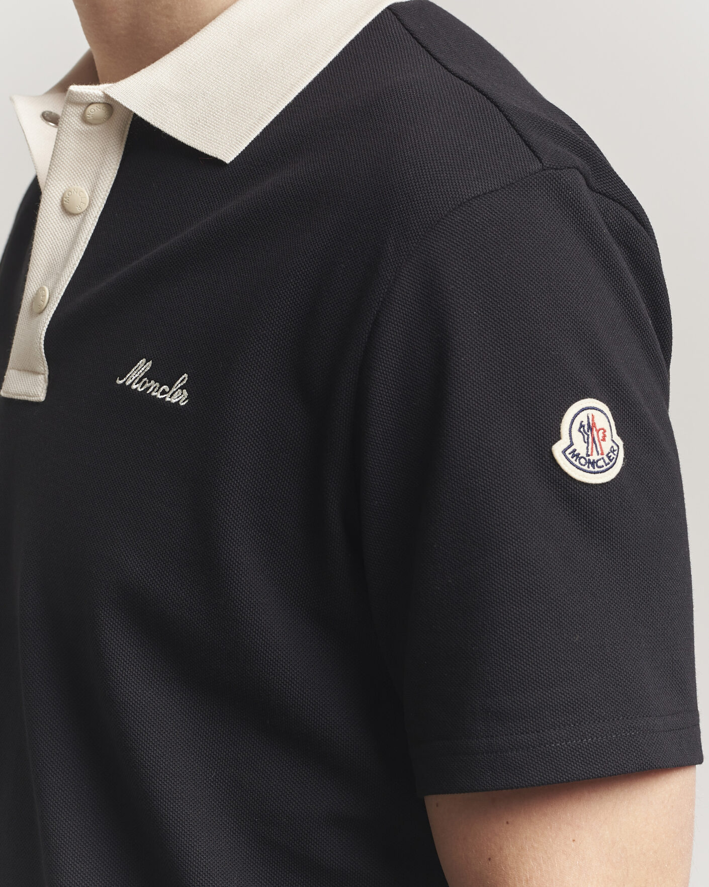 Homme | Polos | Moncler | Signature Logo Polo Black