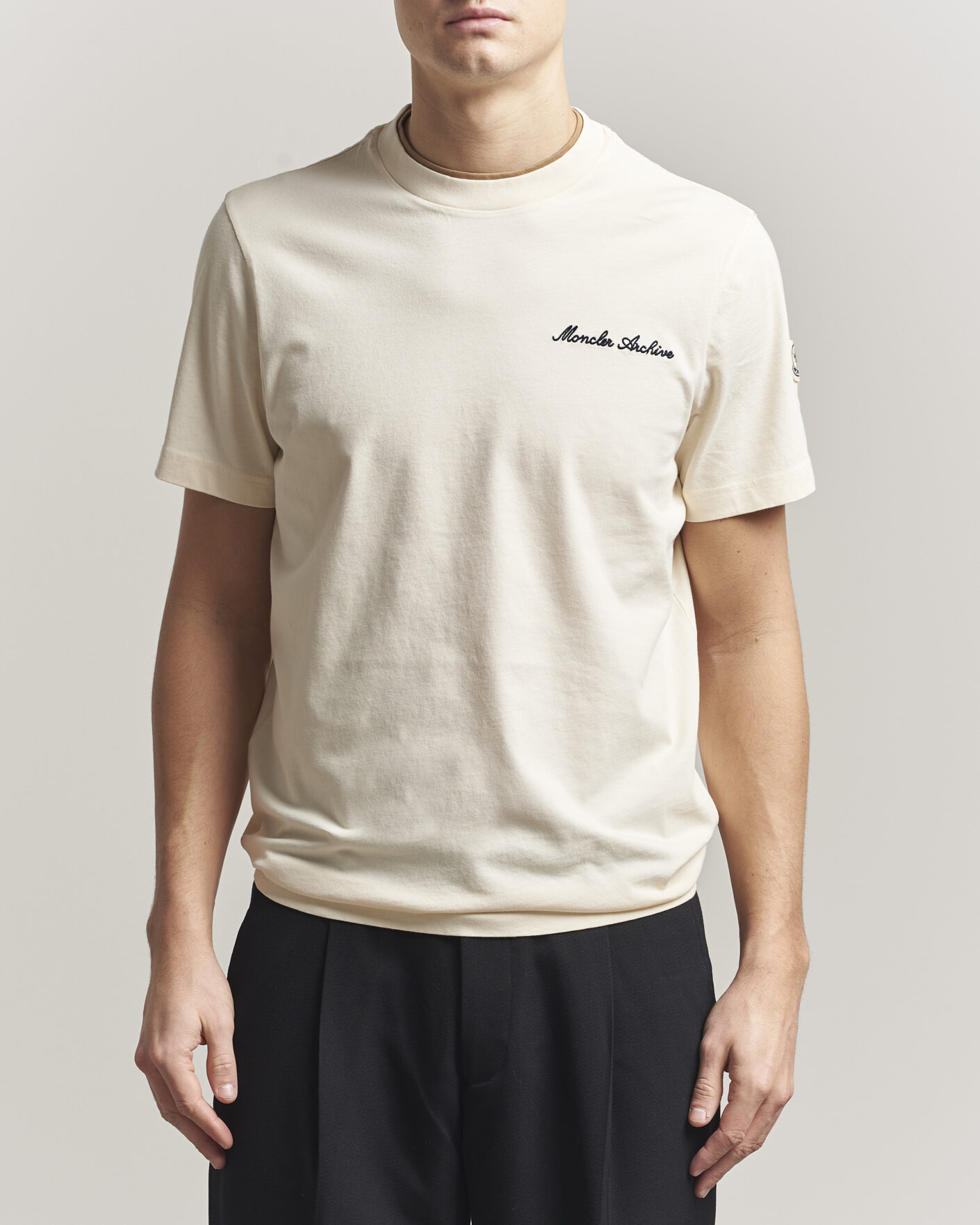 Homme | T-shirts | Moncler | Signature Logo T-Shirt Off White