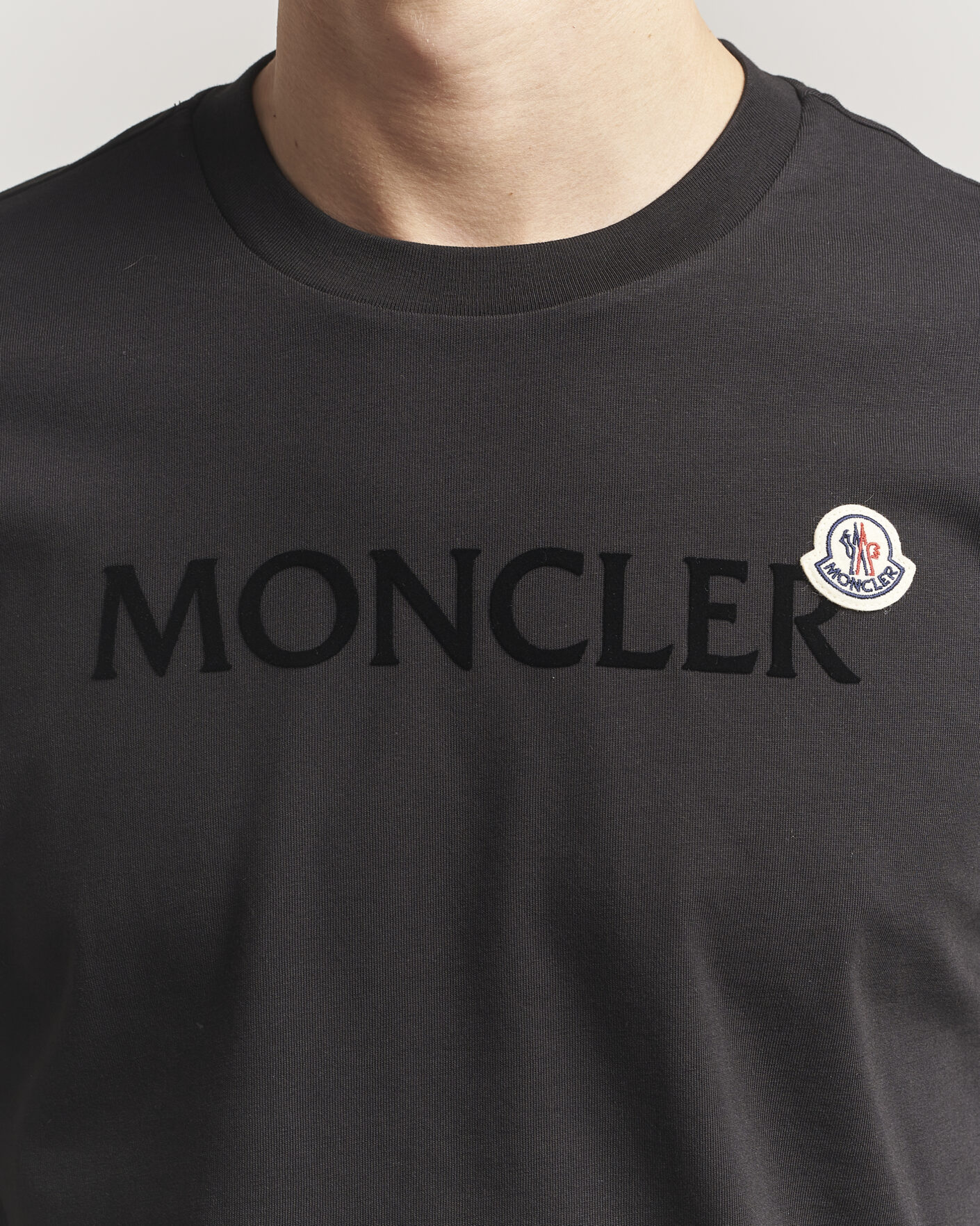 Homme | T-shirts | Moncler | Lettering Logo Long Sleeve T-Shirt Black
