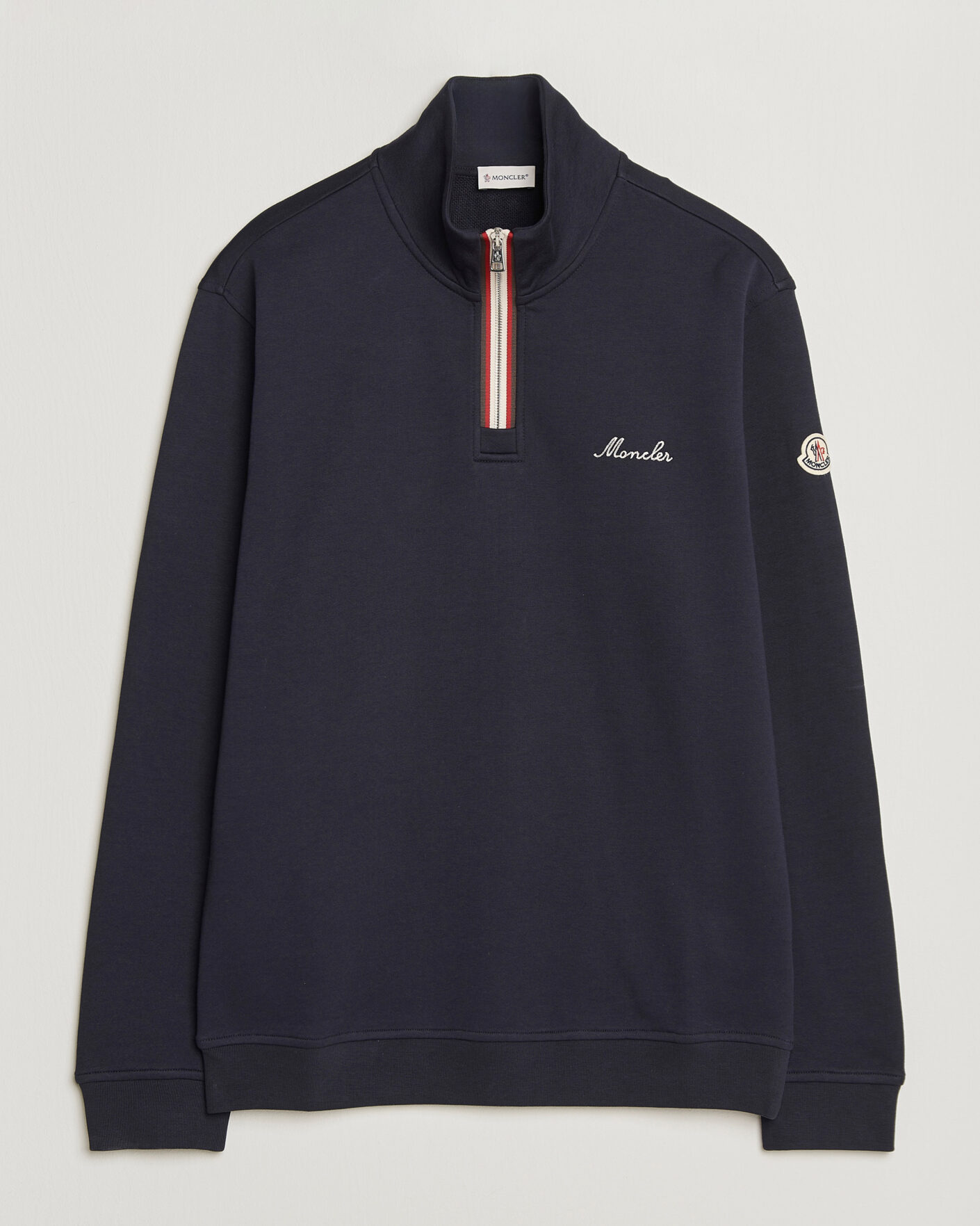Homme | Pulls Et Tricots | Moncler | Signature Logo Half Zip Navy