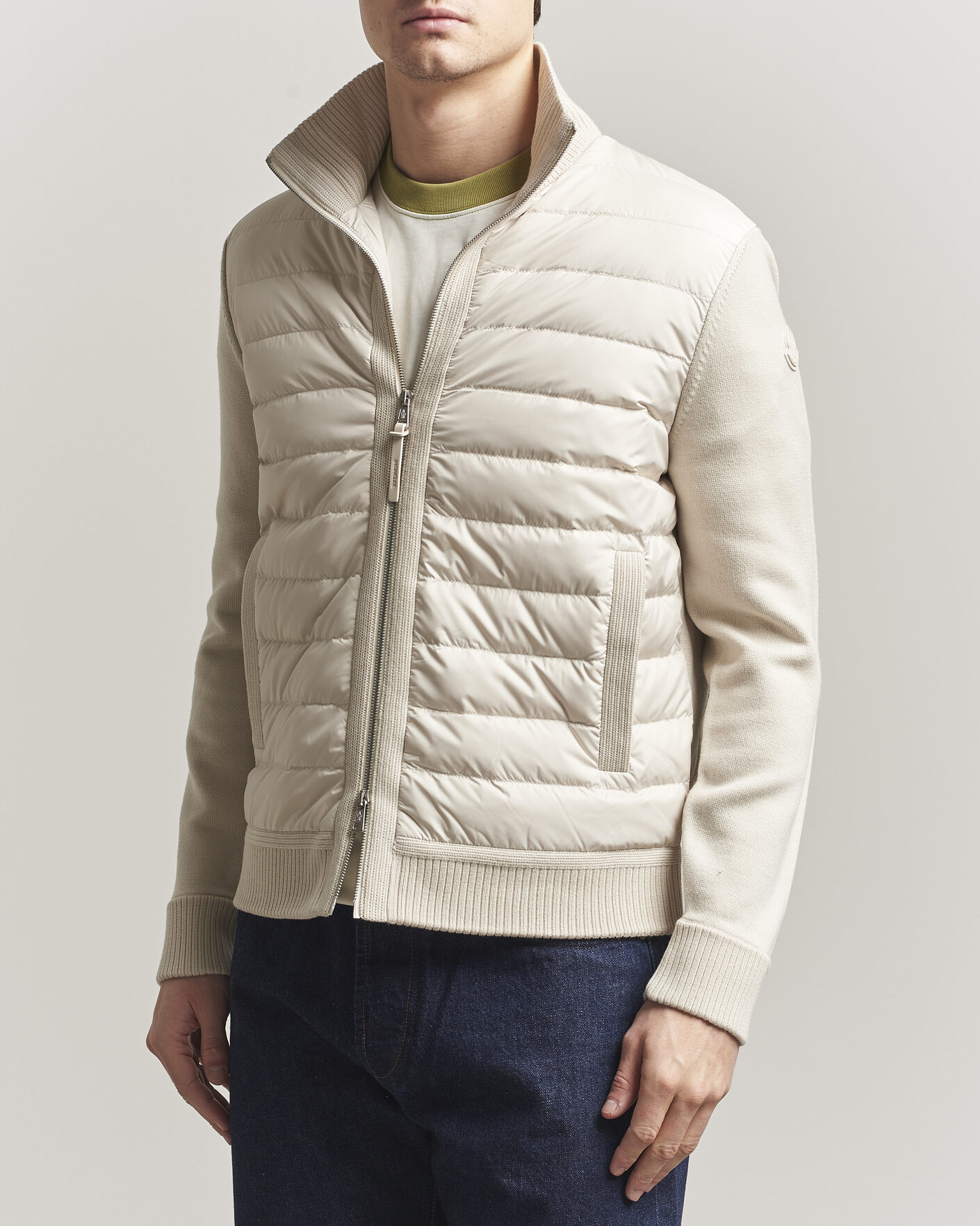 Homme | Manteaux Et Vestes | Moncler | Luxury Hybrid Zip Cardigan Off White