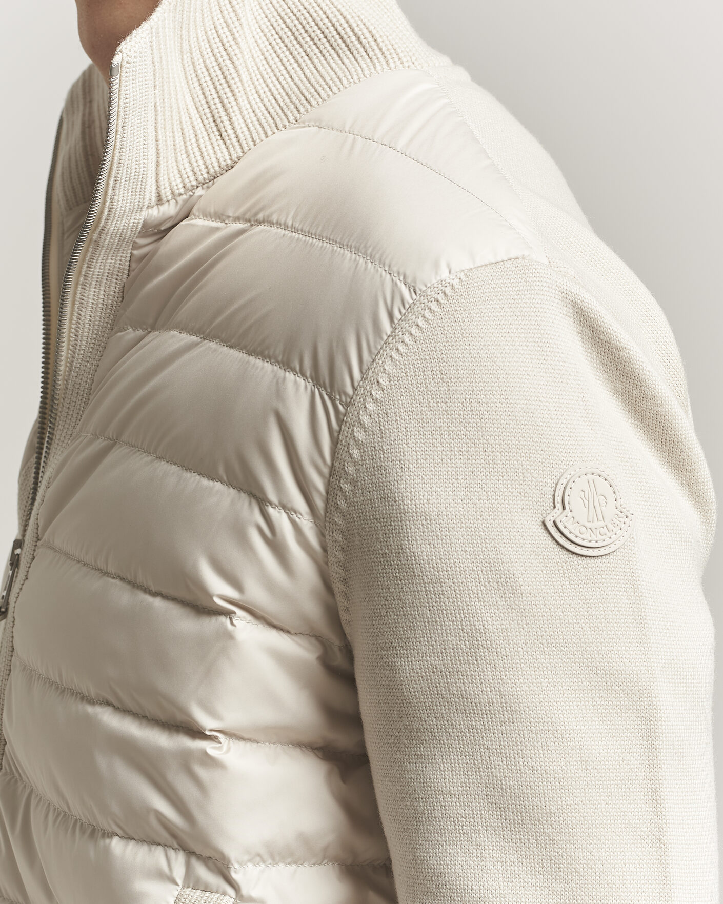 Homme | Manteaux Et Vestes | Moncler | Luxury Hybrid Zip Cardigan Off White