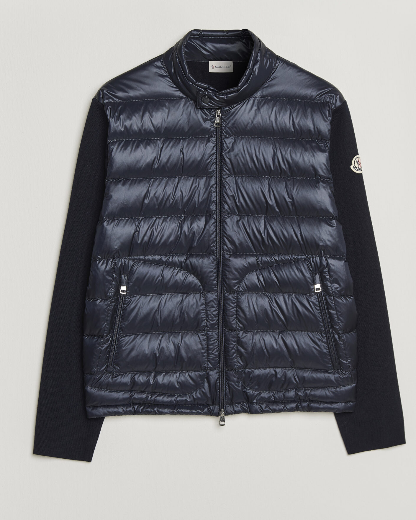 Homme | Manteaux Et Vestes | Moncler | Hybrid Laque Zip Cardigan Navy