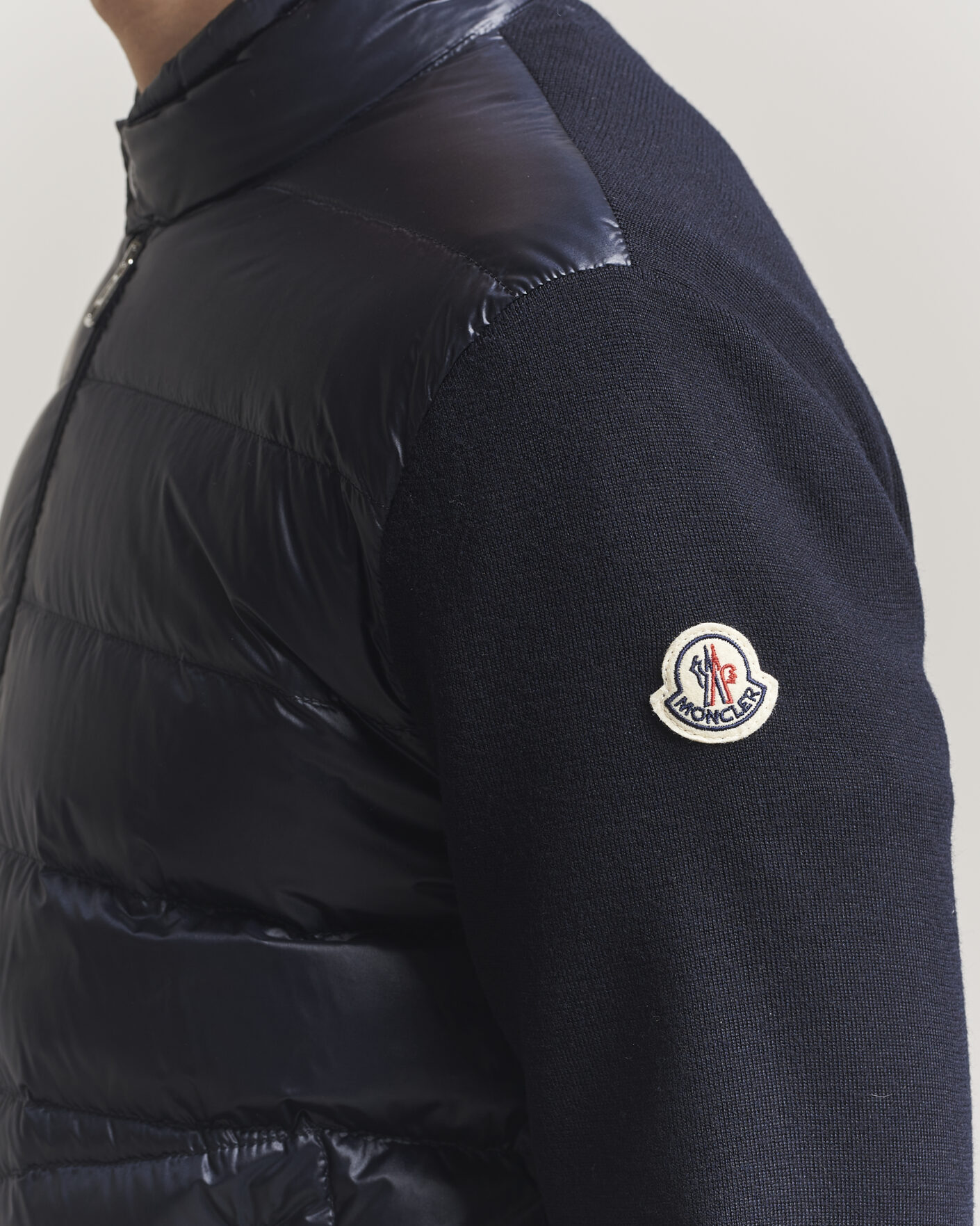 Homme | Manteaux Et Vestes | Moncler | Hybrid Laque Zip Cardigan Navy
