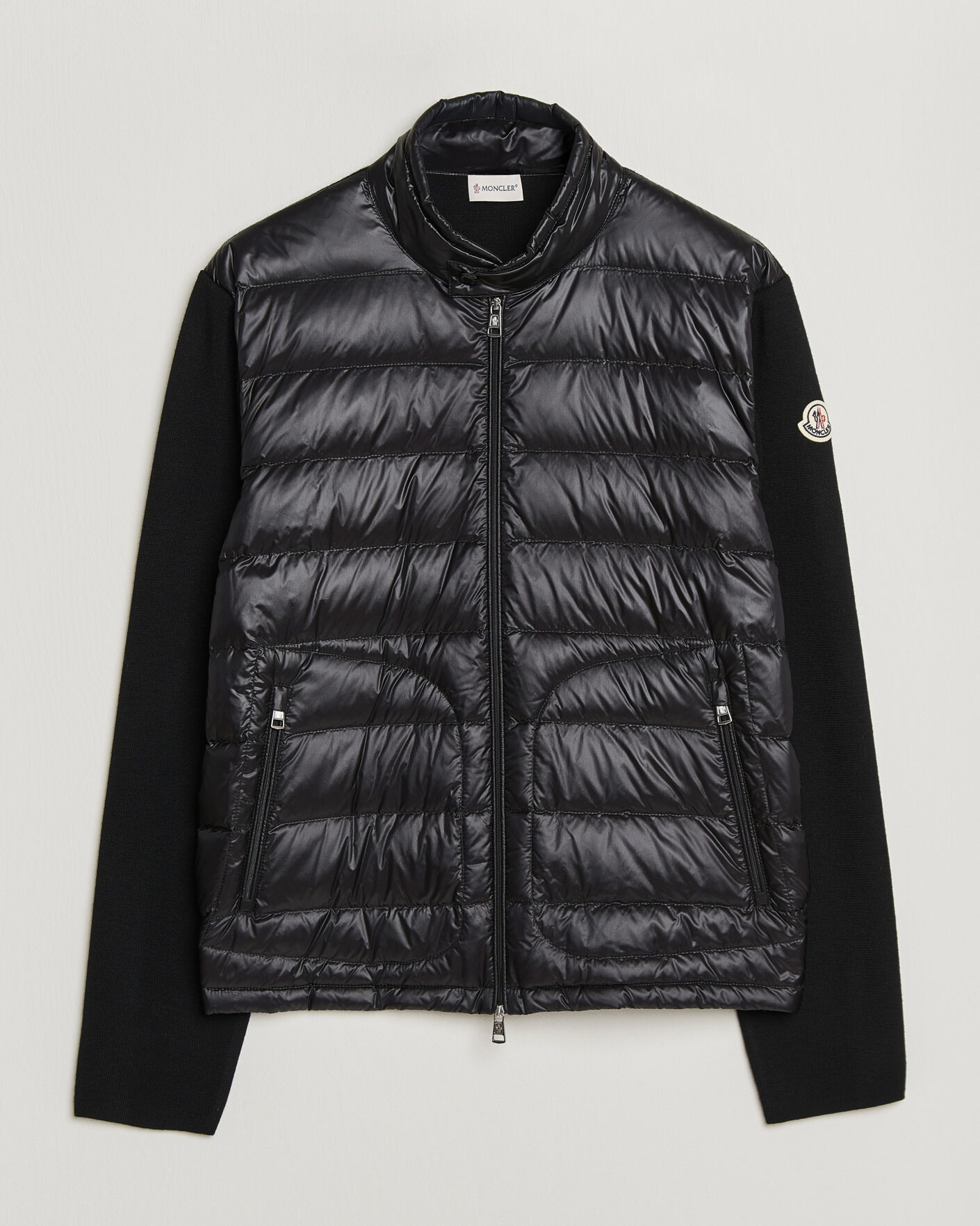 Homme | Manteaux Et Vestes | Moncler | Hybrid Laque Zip Cardigan Black