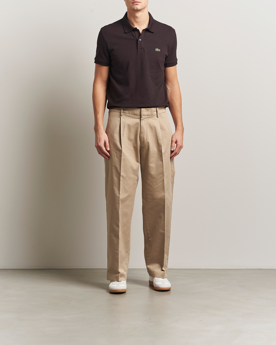 Homme | Polos | Lacoste | Slim Fit Polo Piké Buffle Brown