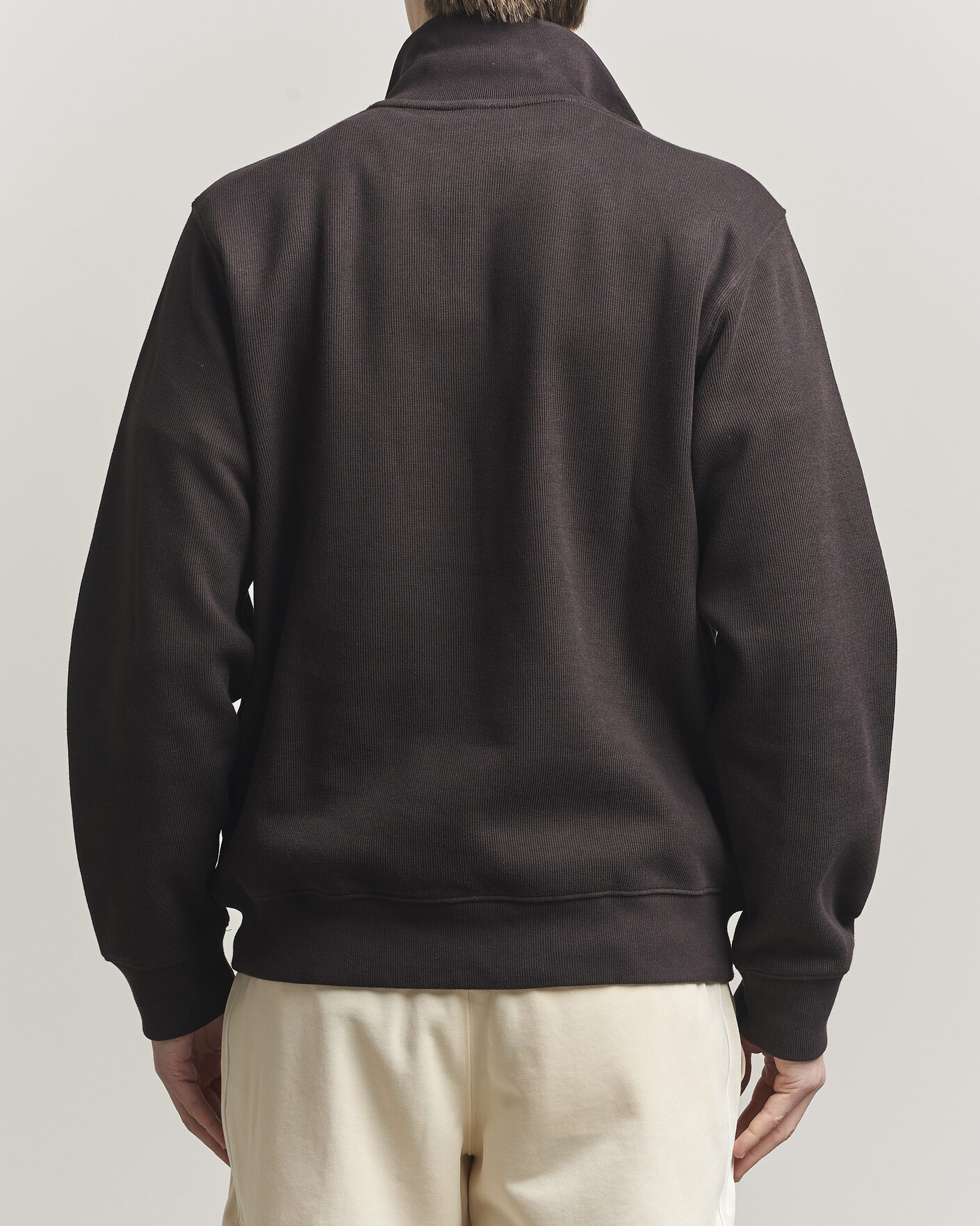 Homme | Pulls Et Tricots | Lacoste | Rib Interlock Half Zip Buffle Brown