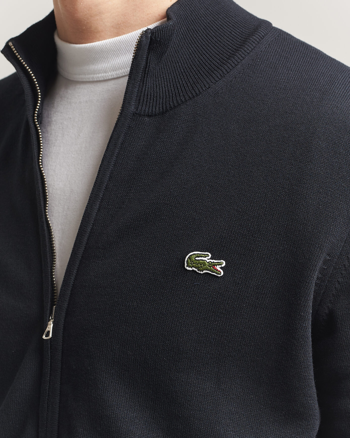 Homme | Pulls Et Tricots | Lacoste | Cotton Knitted Full Zip Black