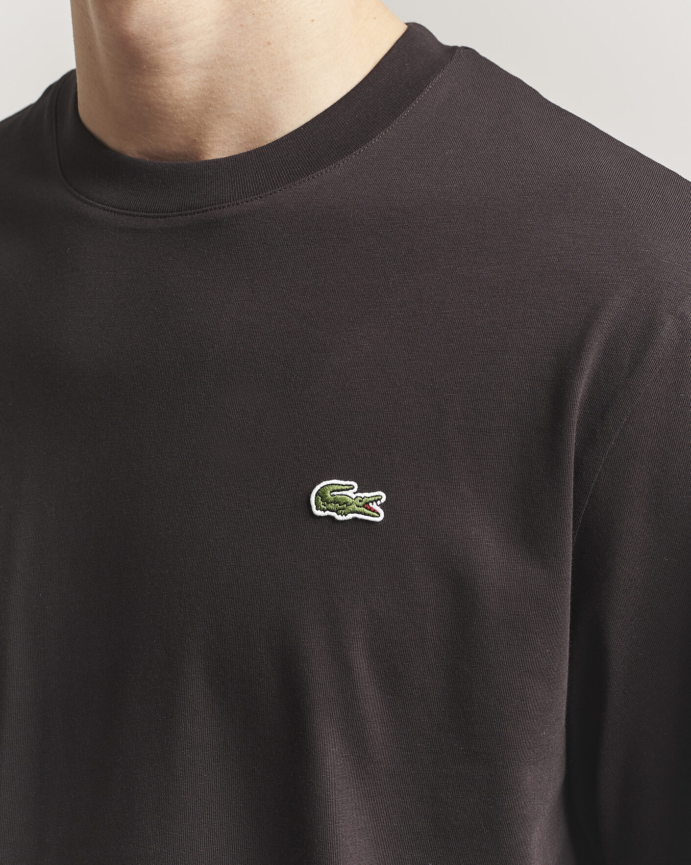 Homme | T-shirts | Lacoste | Crew Neck T-Shirt Buffle Brown