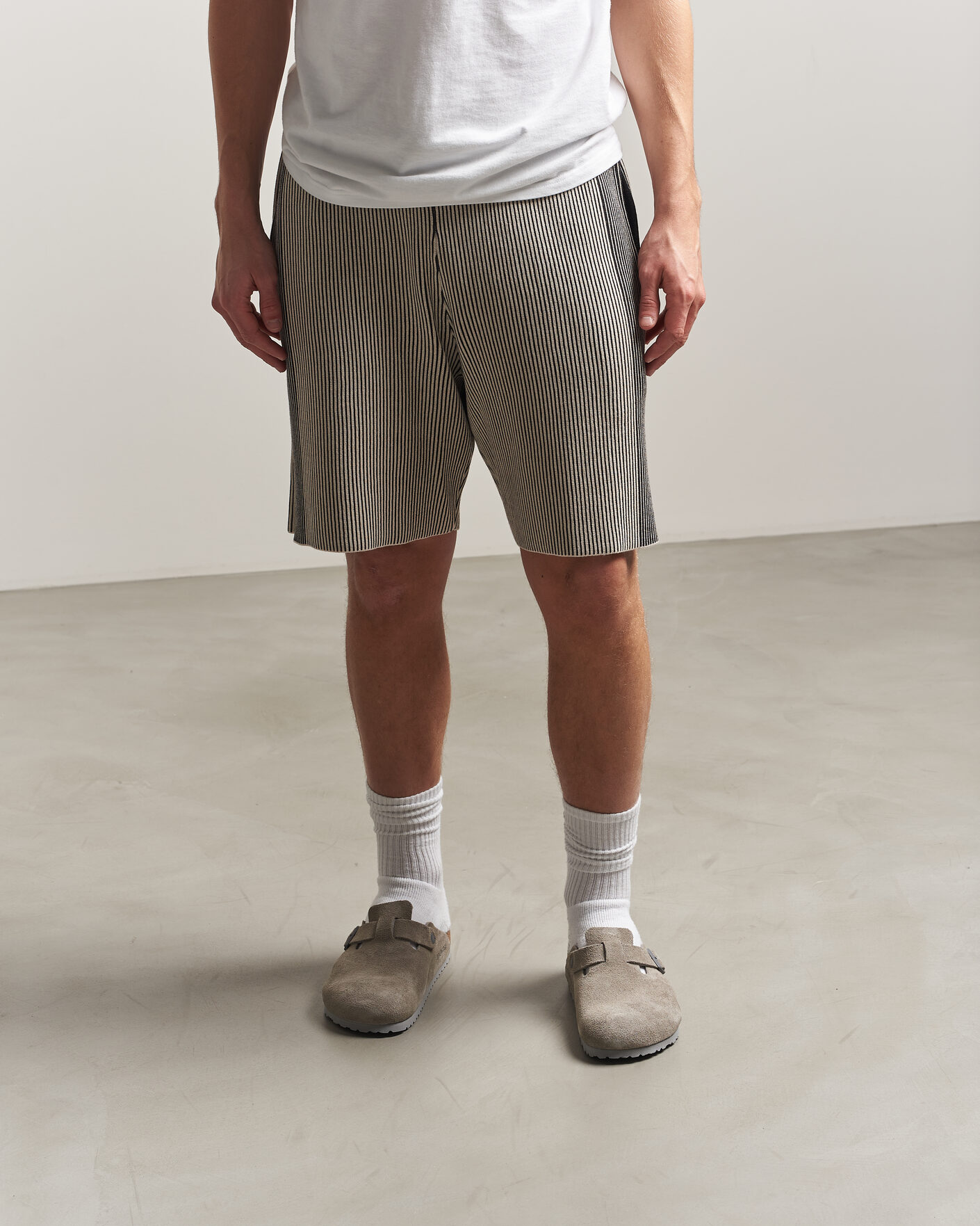 Homme | Sandales Et Mules | BIRKENSTOCK | Boston Soft Footbed Stone Coin Suede