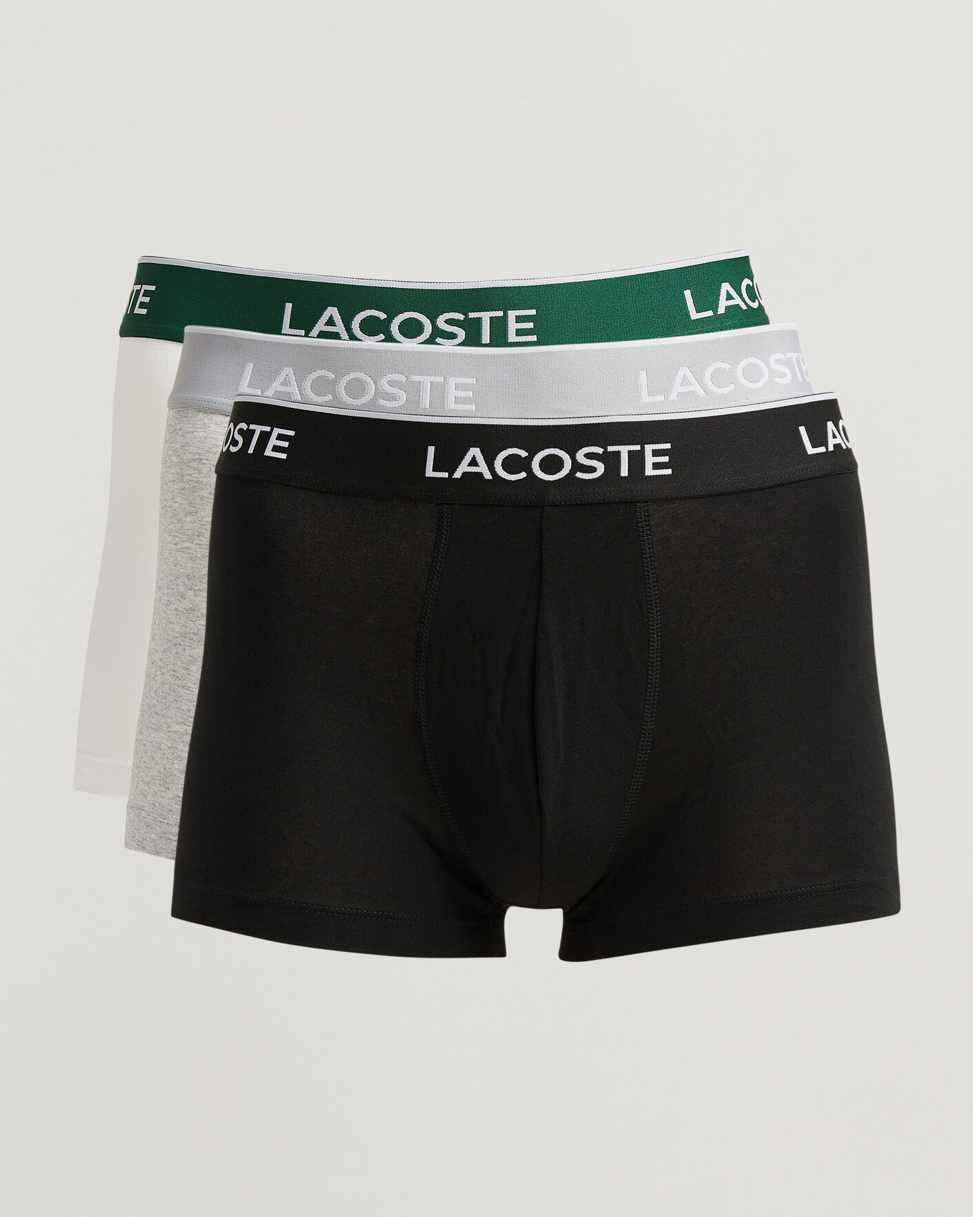 Homme | Sous-Vêtements Et Chaussettes | Lacoste | 3-Pack Stretch Cotton Trunks Black/White/Grey