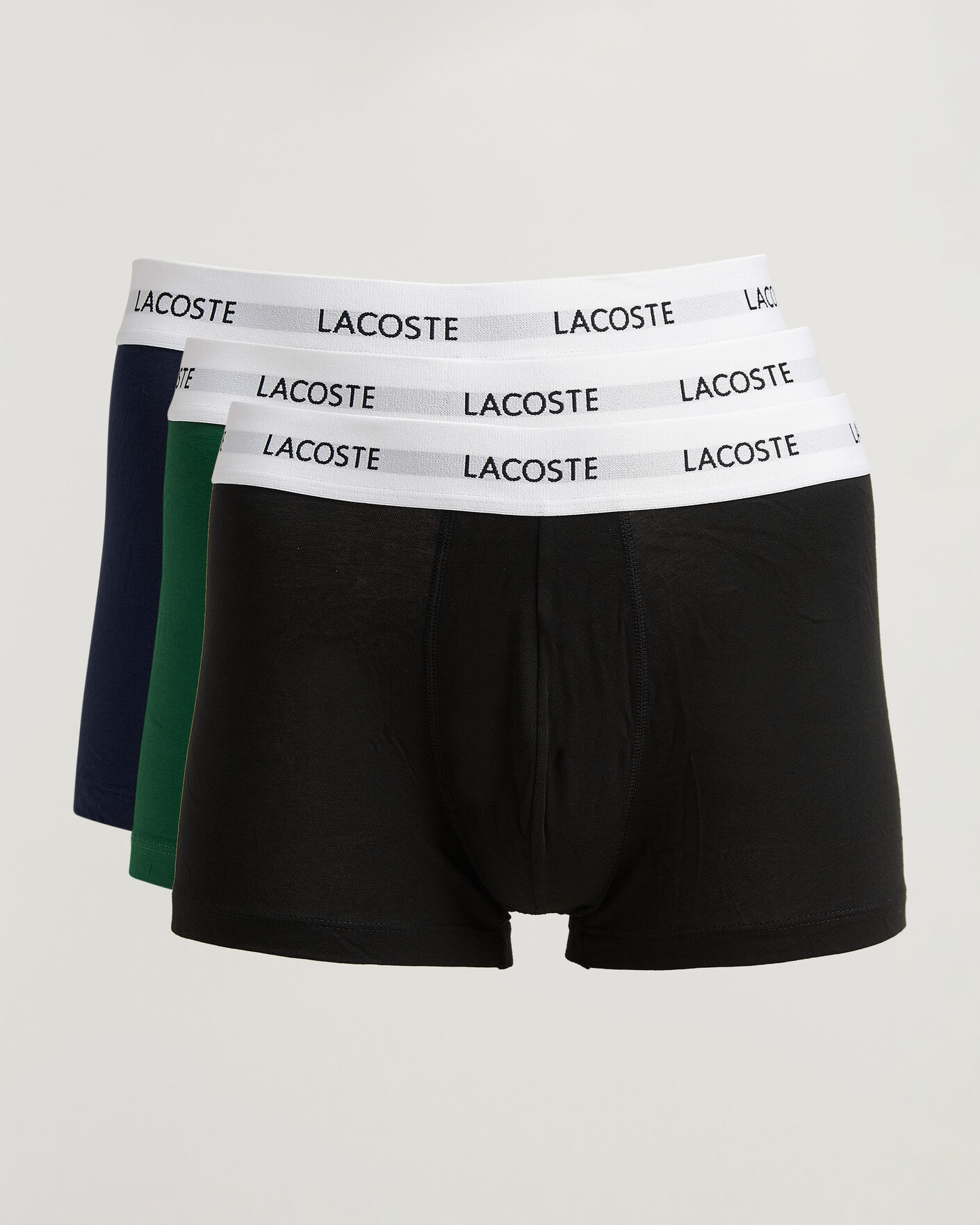 Homme | Sous-Vêtements Et Chaussettes | Lacoste | 3-Pack Stretch Cotton Trunks Black/Green/Blue