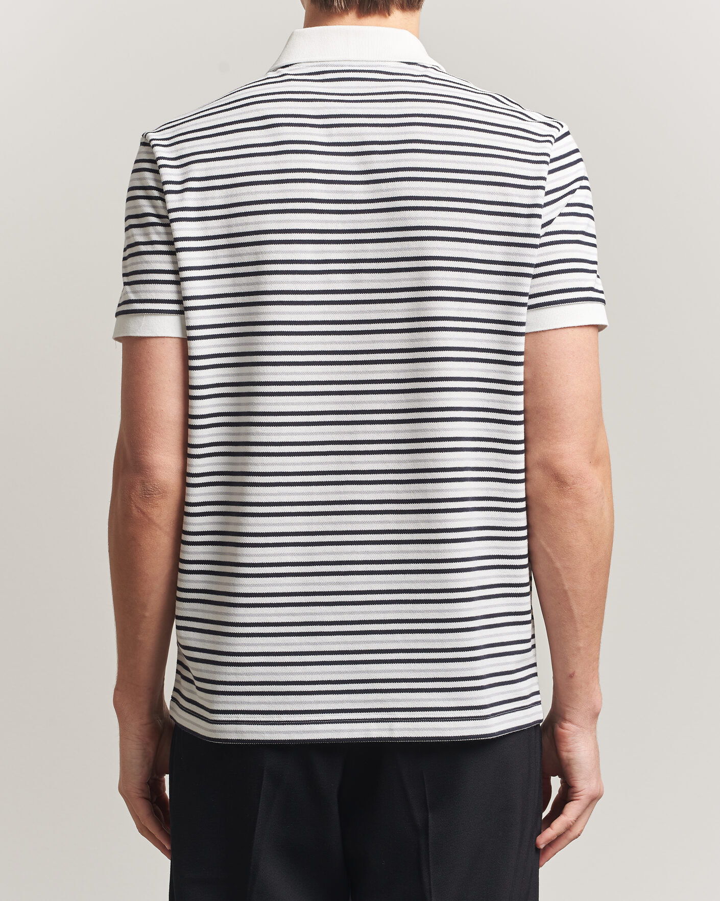 Homme | Polos | Lacoste | Original Striped Polo Piké Blackbird/Flour