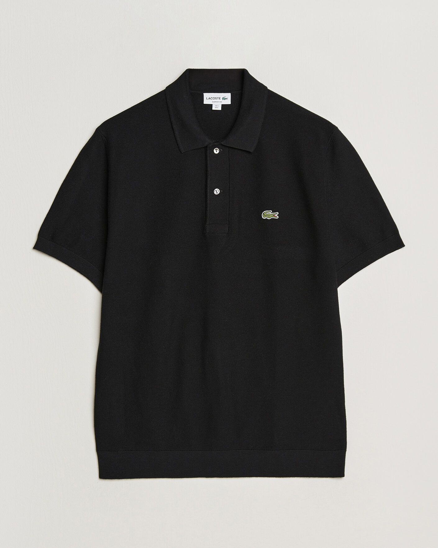 Homme | Polos | Lacoste | Cotton Knitted Polo Black