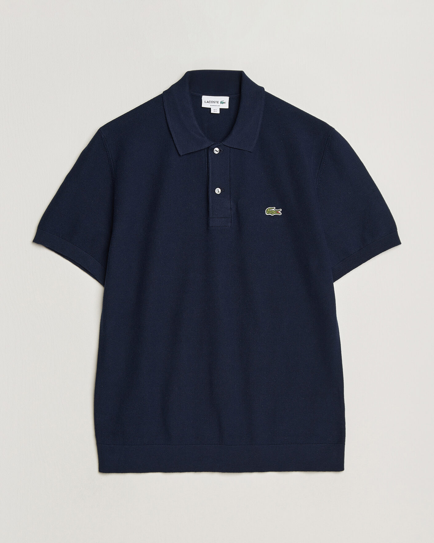 Homme | Polos | Lacoste | Cotton Knitted Polo Navy Blue